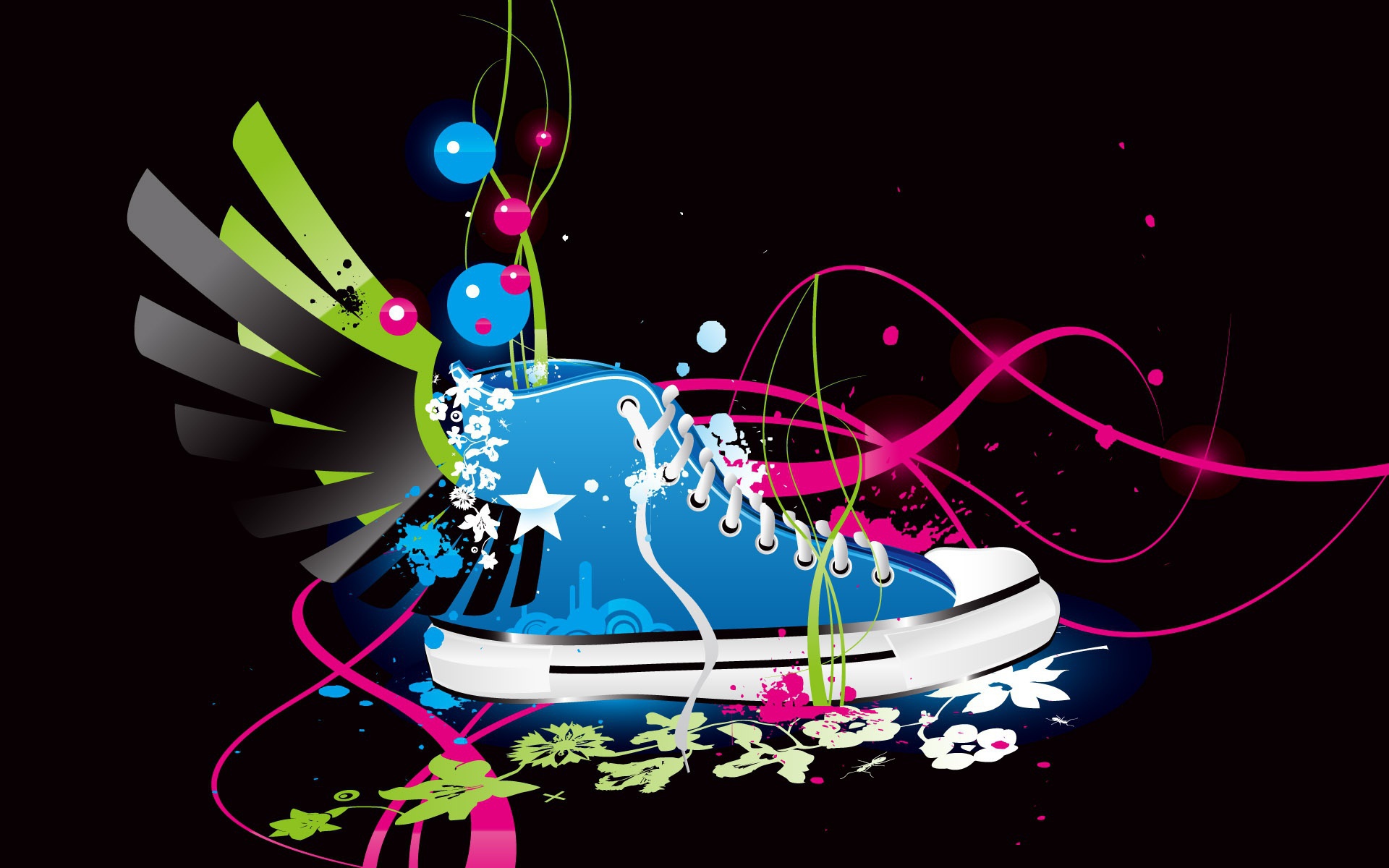 Colorful vector shoe