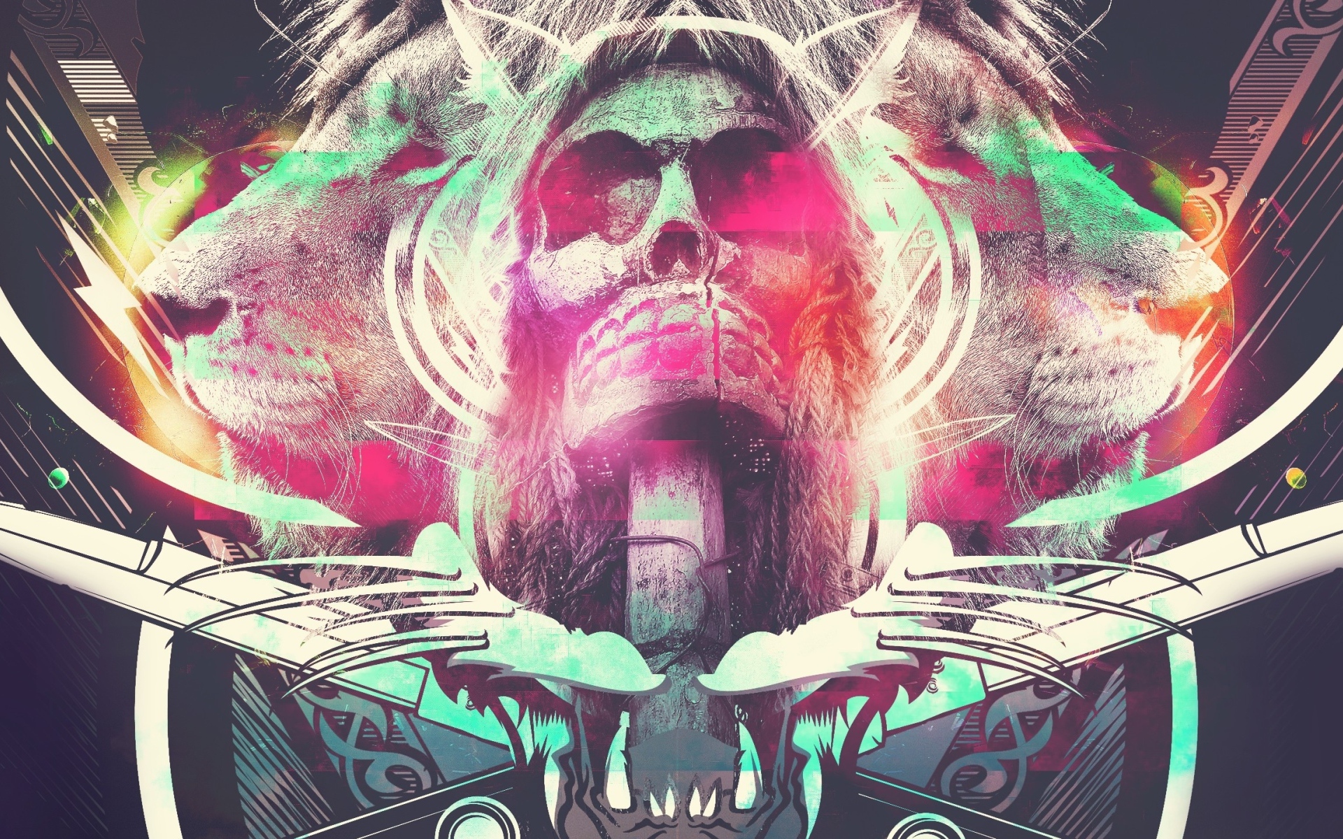 Львы и череп