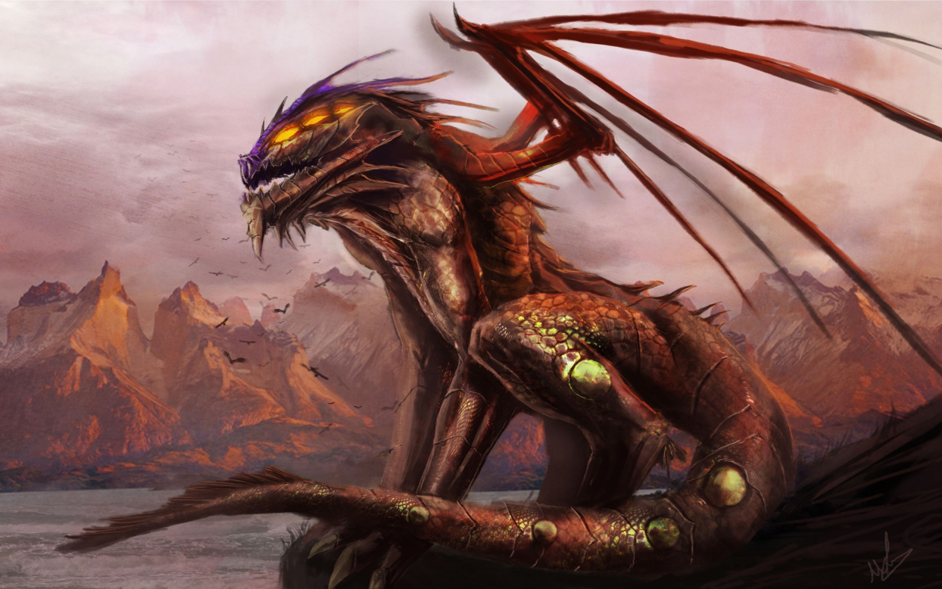 Дракон сидит у моря