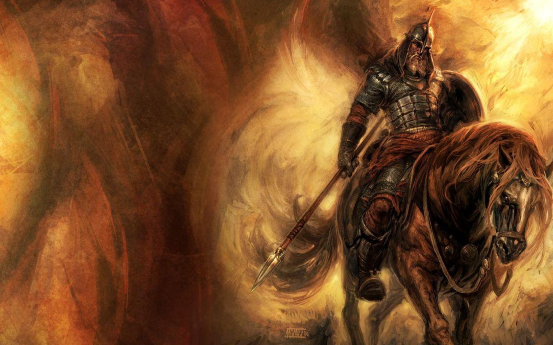 Богатырь с копьем