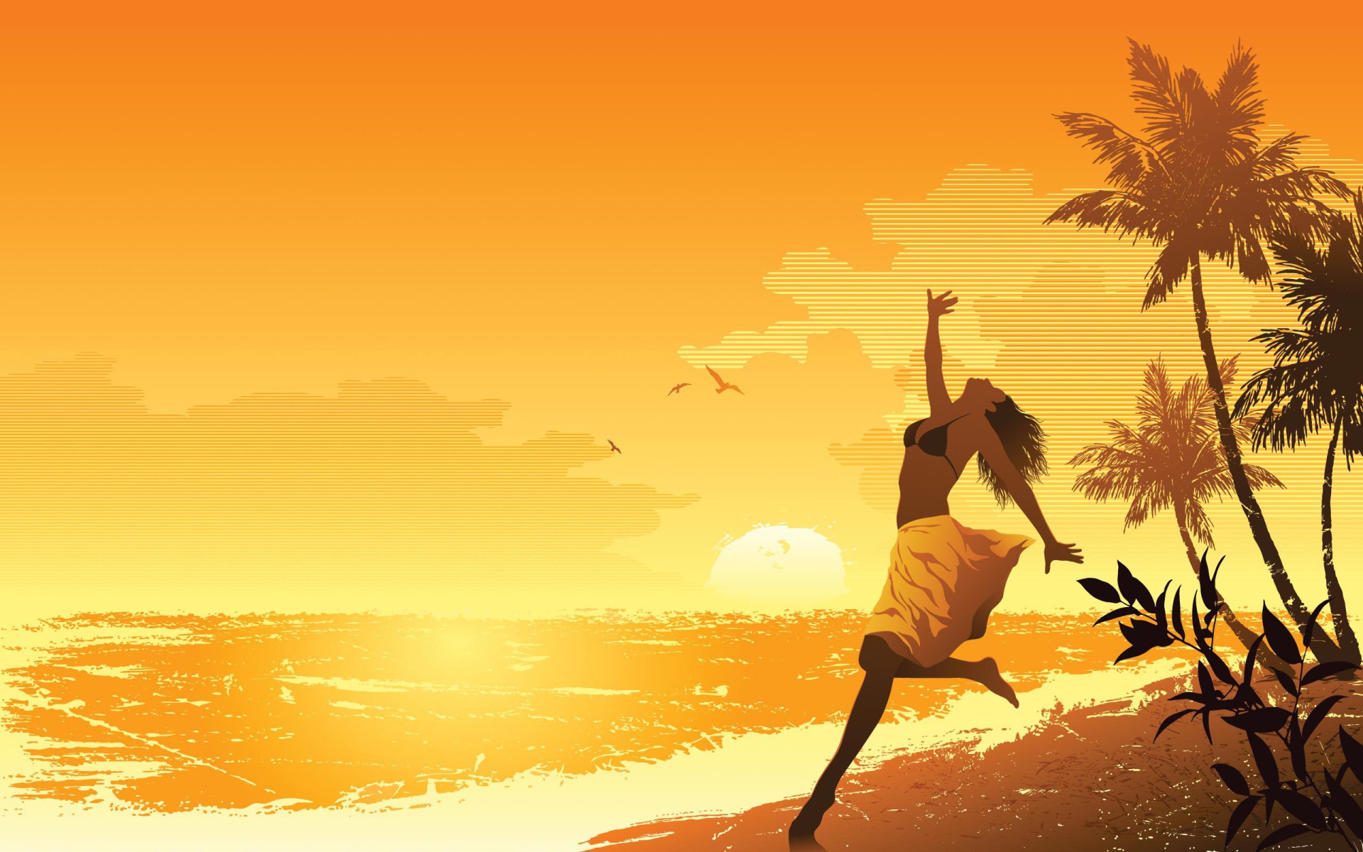 Зажигательный танец на пляже