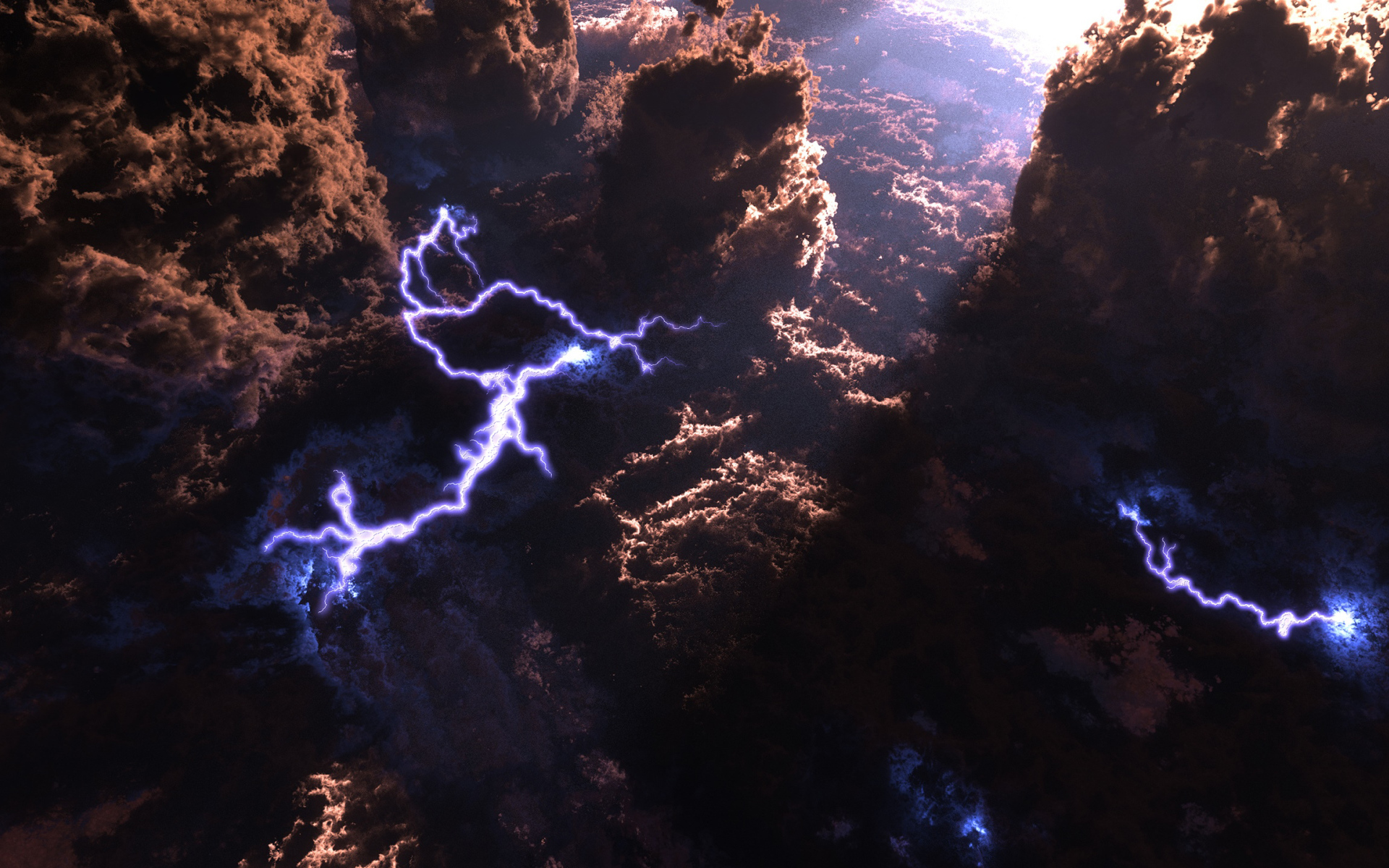 Вид на грозу сверху