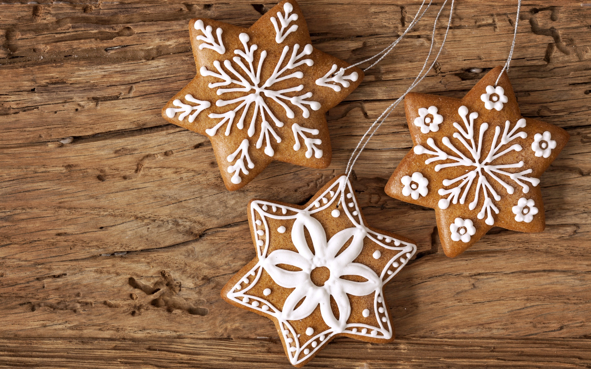 Cookies snowflakes on New Year's Eve 2015