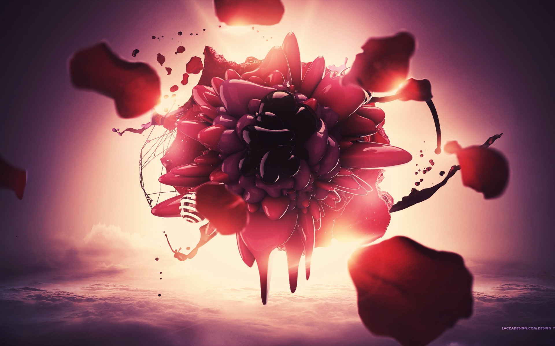 Абстрактный цветок в небе