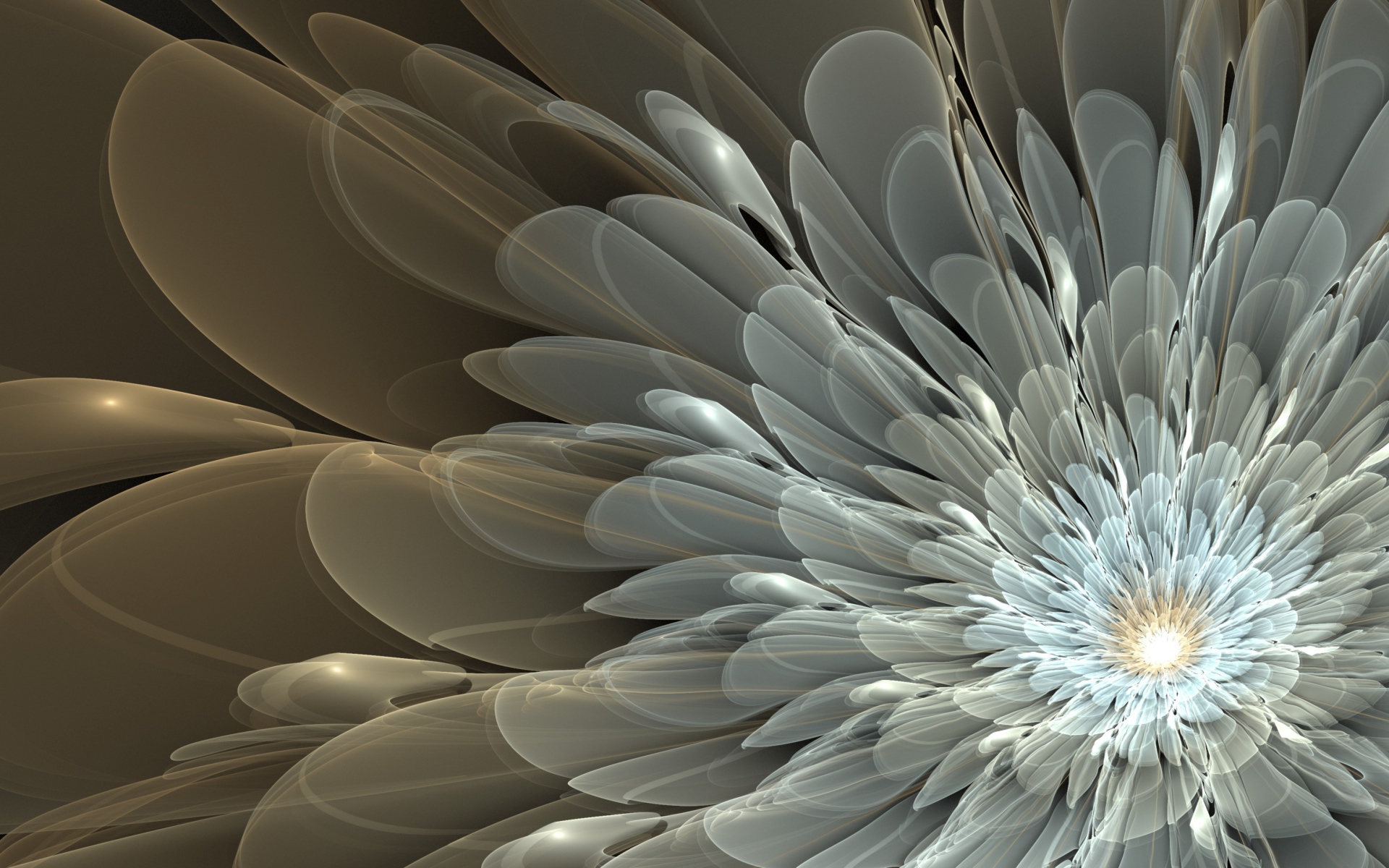 Белый абстрактный цветок