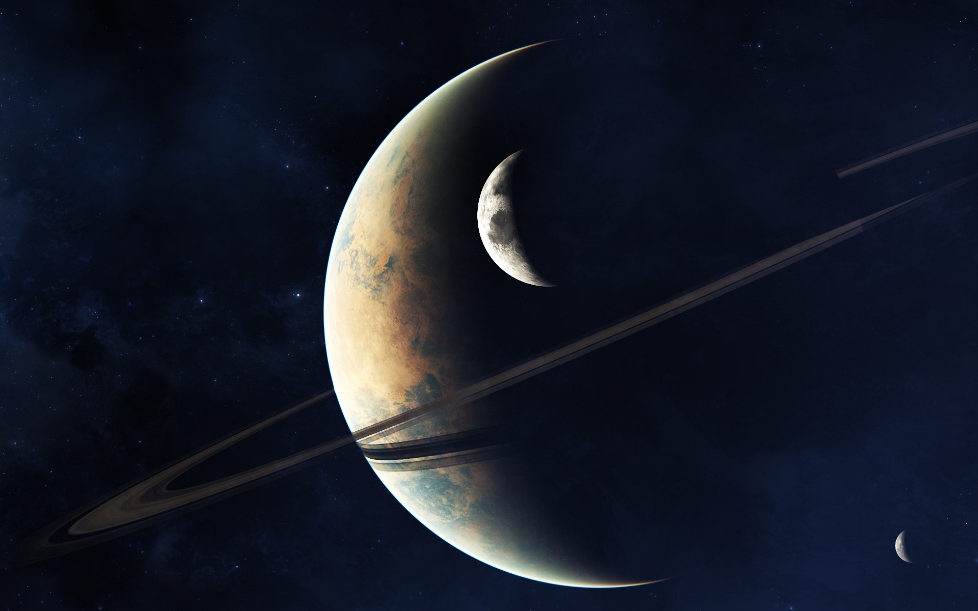 Гигантская планета со спутниками