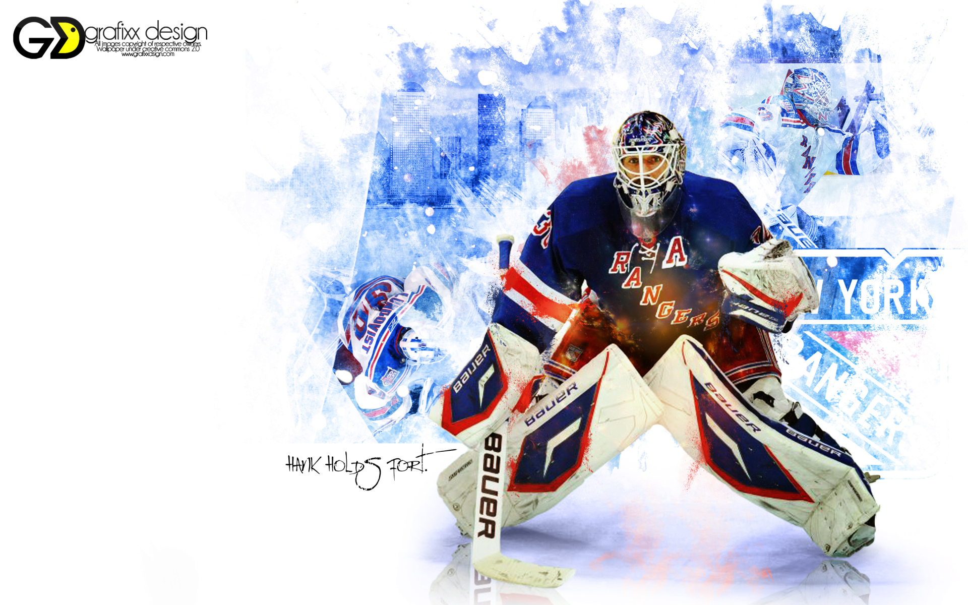 Хенрик Лундквист охраняет свой ворота