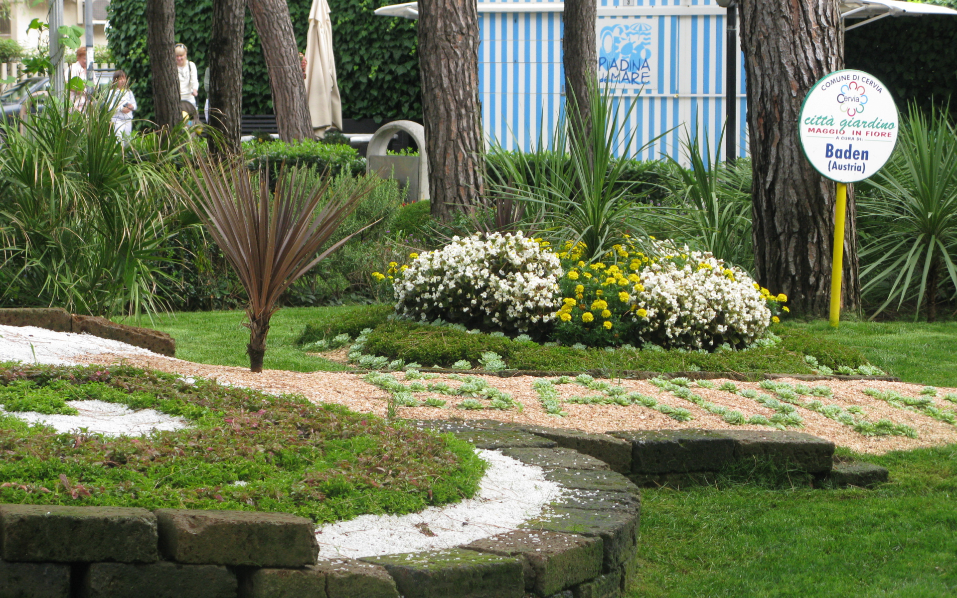 Клумба на курорте Баден, Австрия