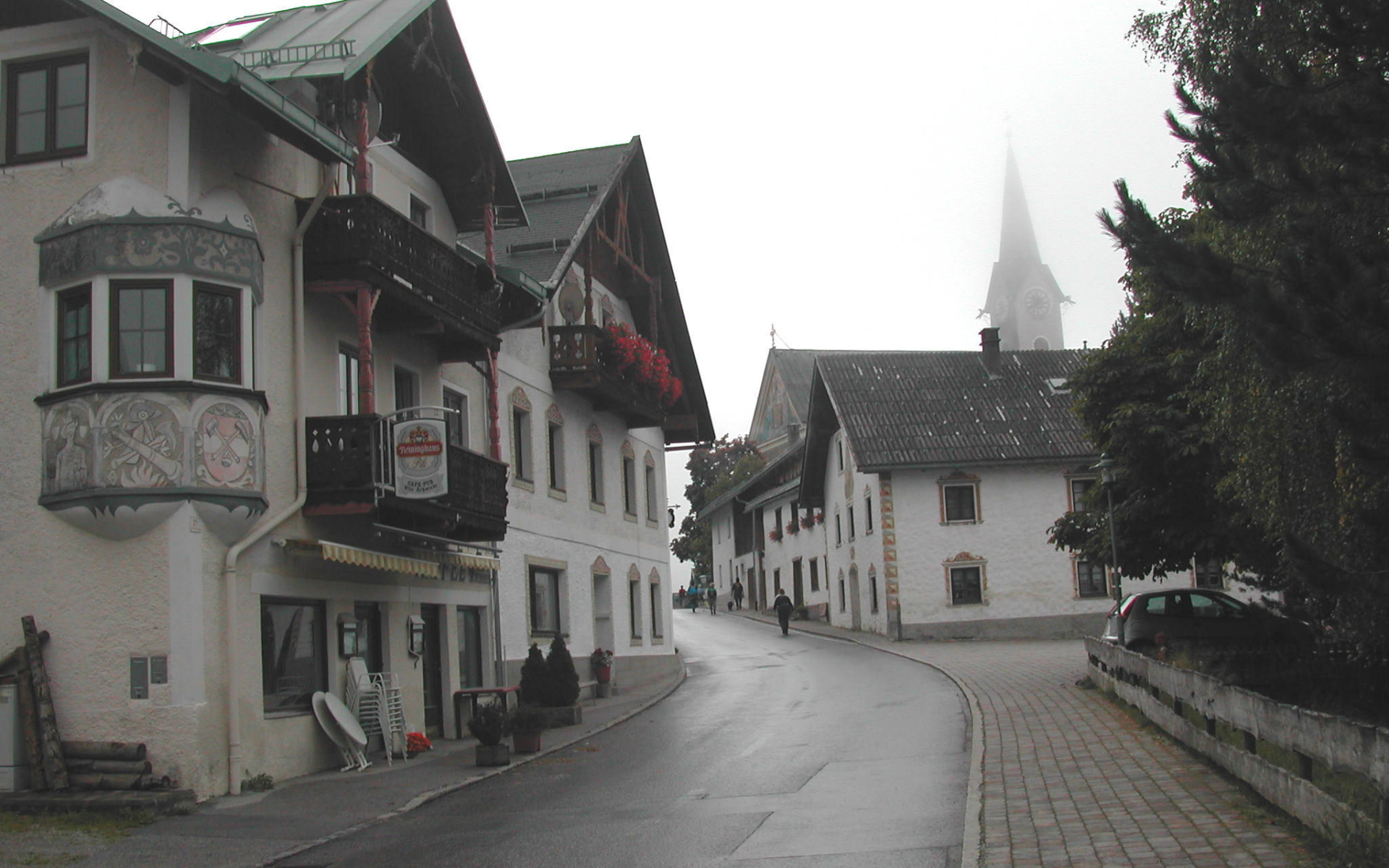 Городская улица на курорте Зеефельд, Австрия