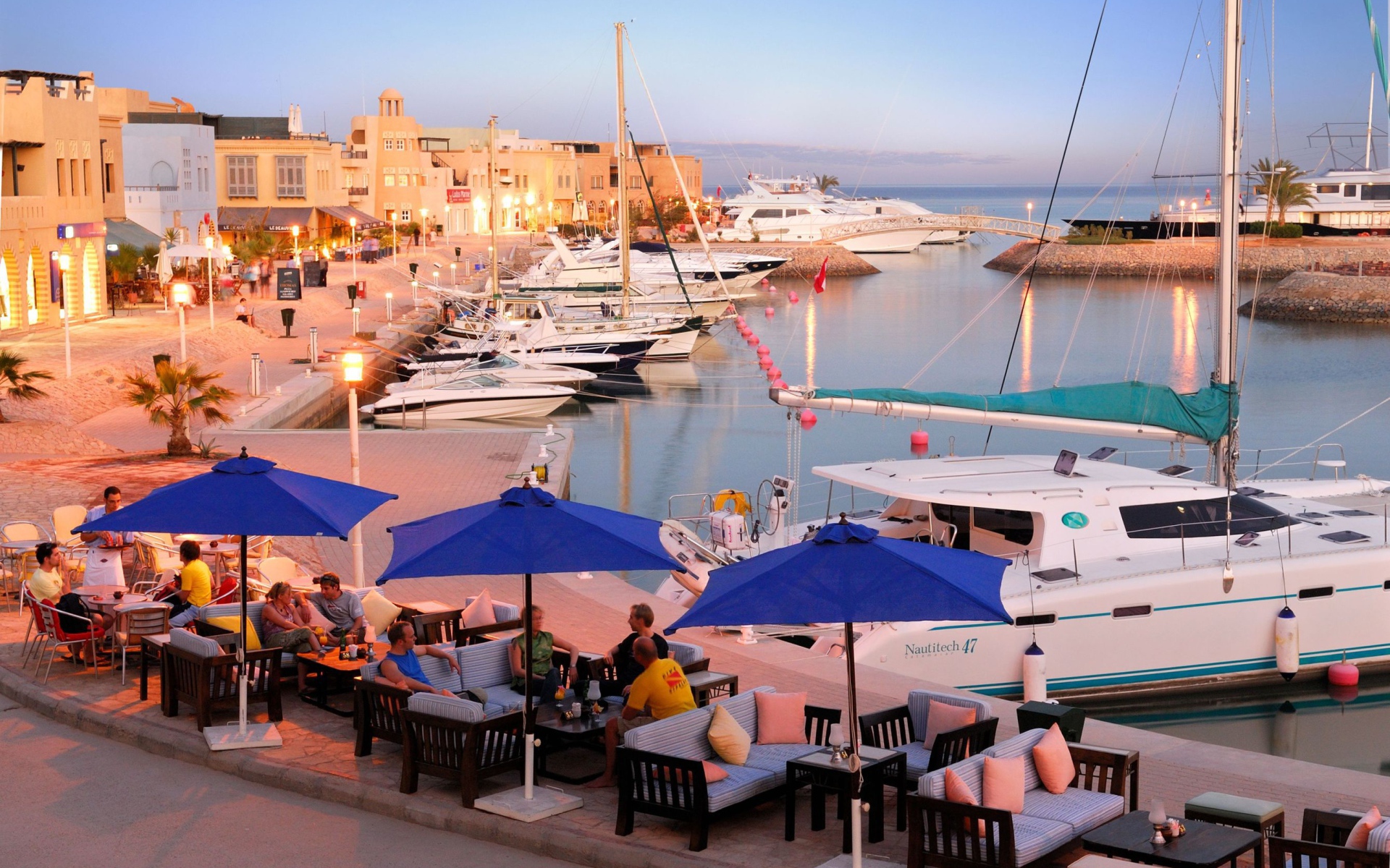 Прибрежное кафе на курорте Эль Гуна, Египет