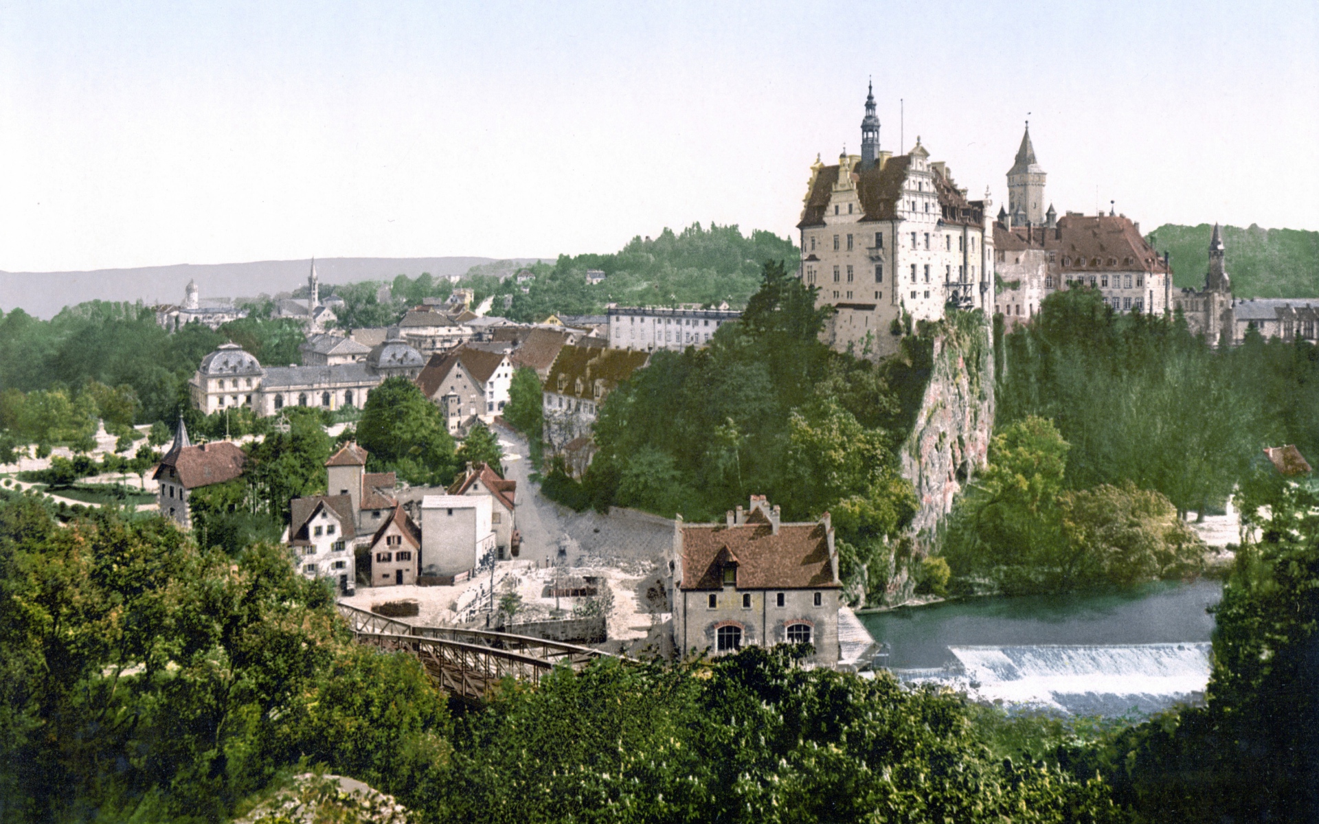 Панорама в городе Виши, Франция