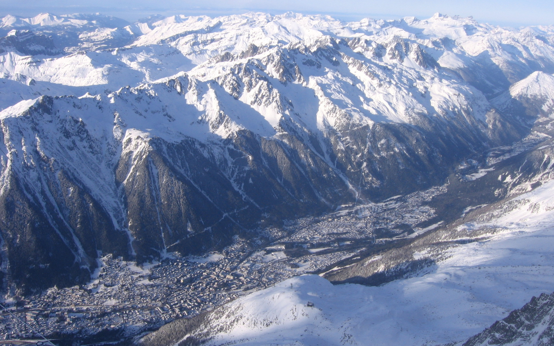 Панорама курорта Шамони, Франция