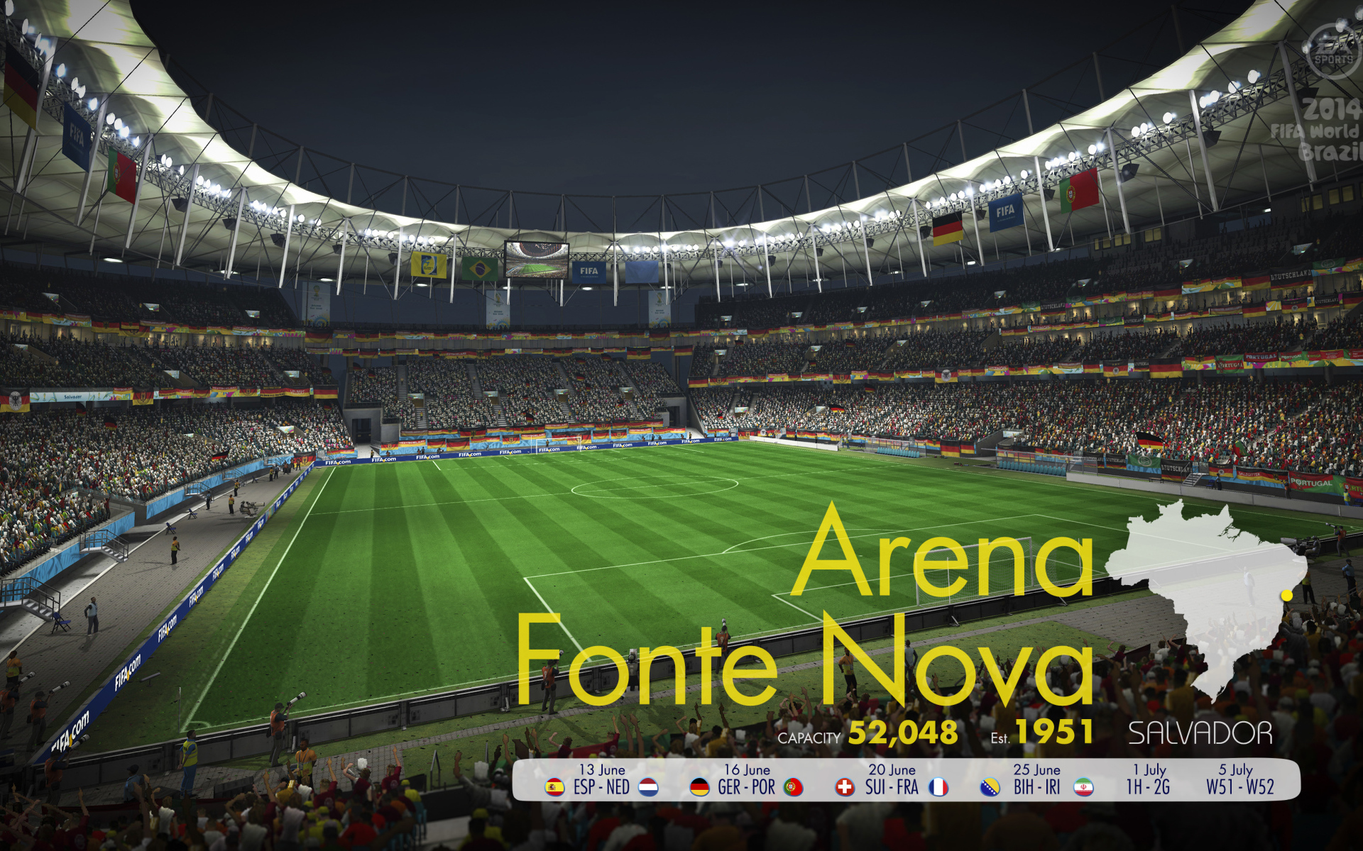 Arena Fonte Nova at the World Cup in Brazil 2014