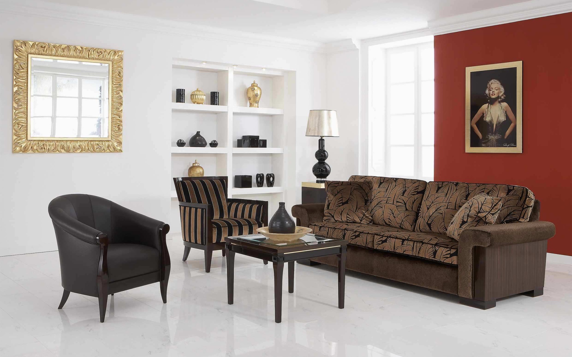 Красивое оформление гостиной