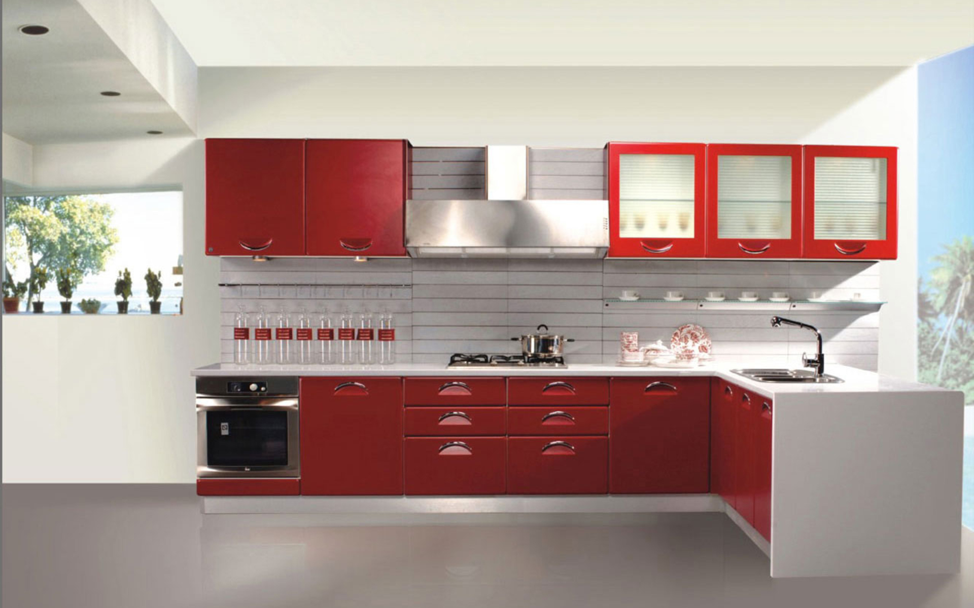 Современная светлая кухня