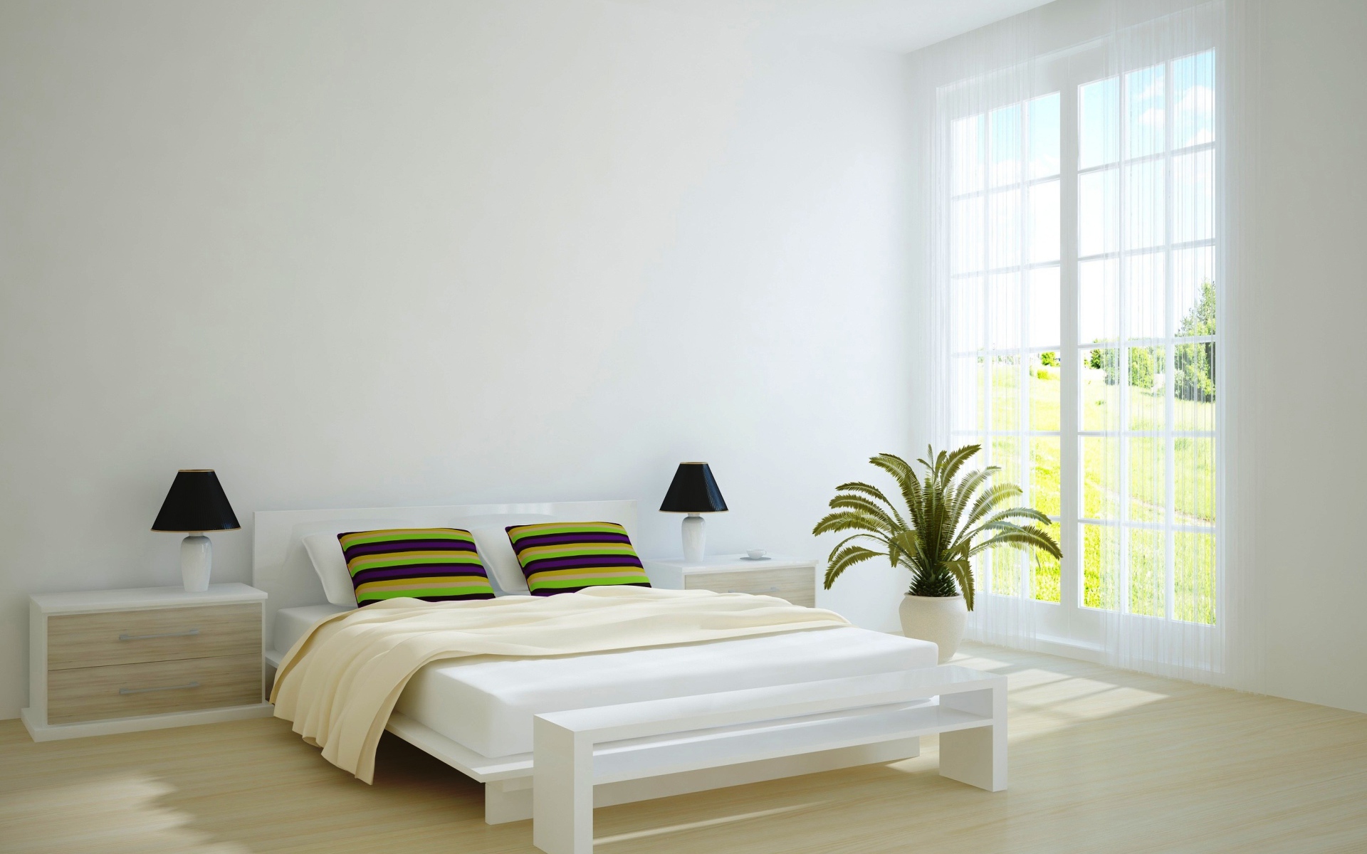 Белый стиль для спальни