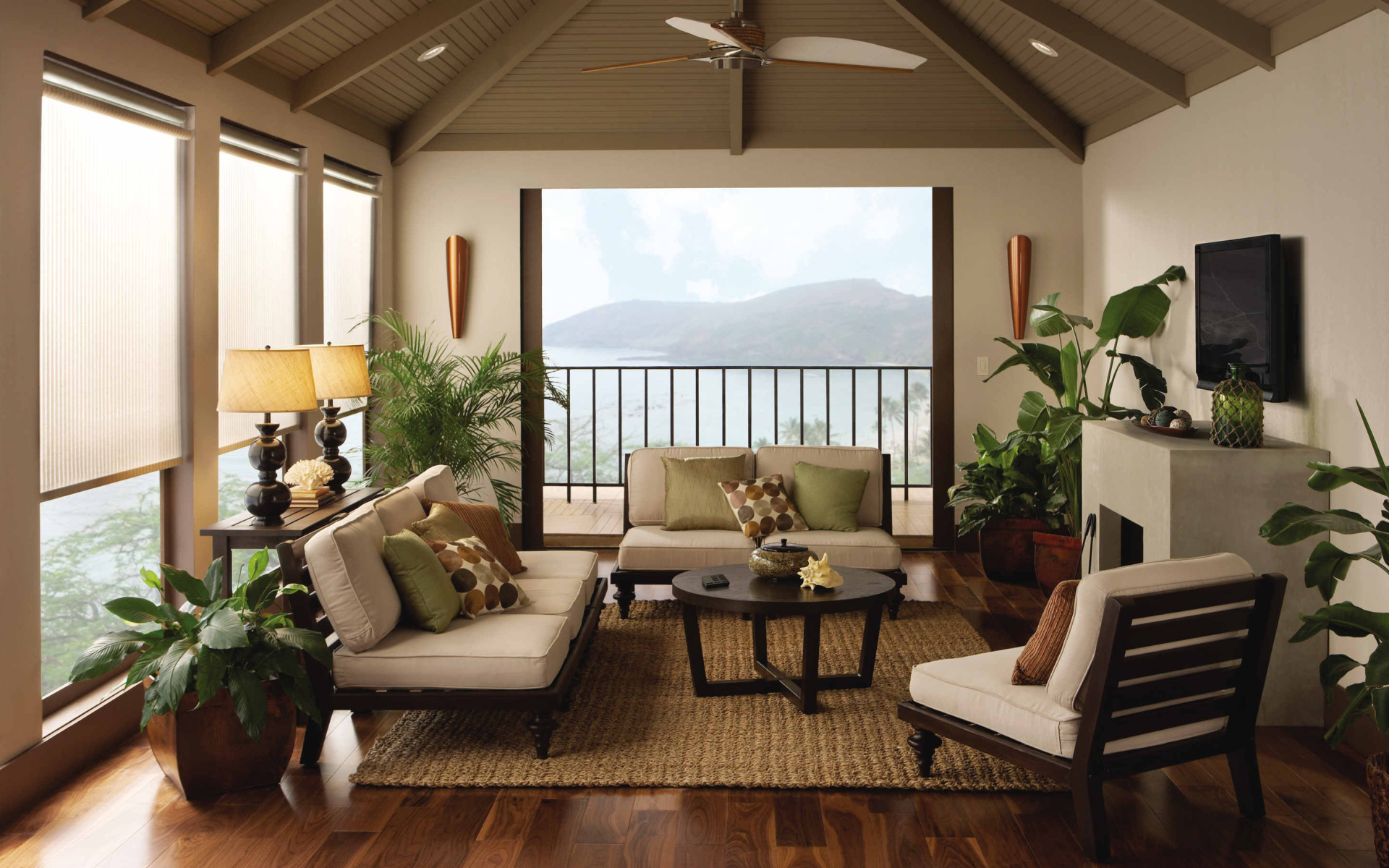 Интерьер веранды на вилле