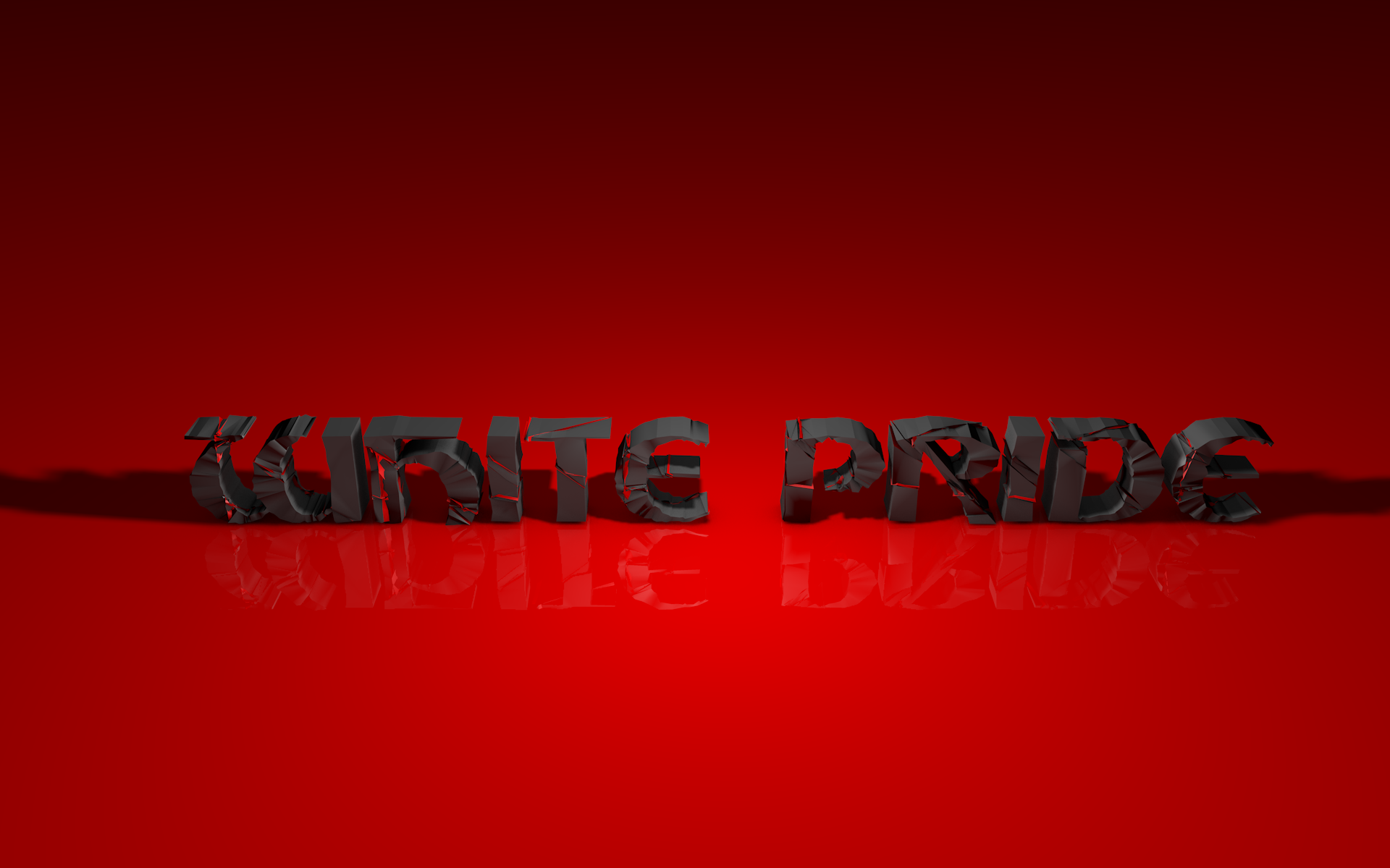 Черная надпись на красном фоне, 3Д модель