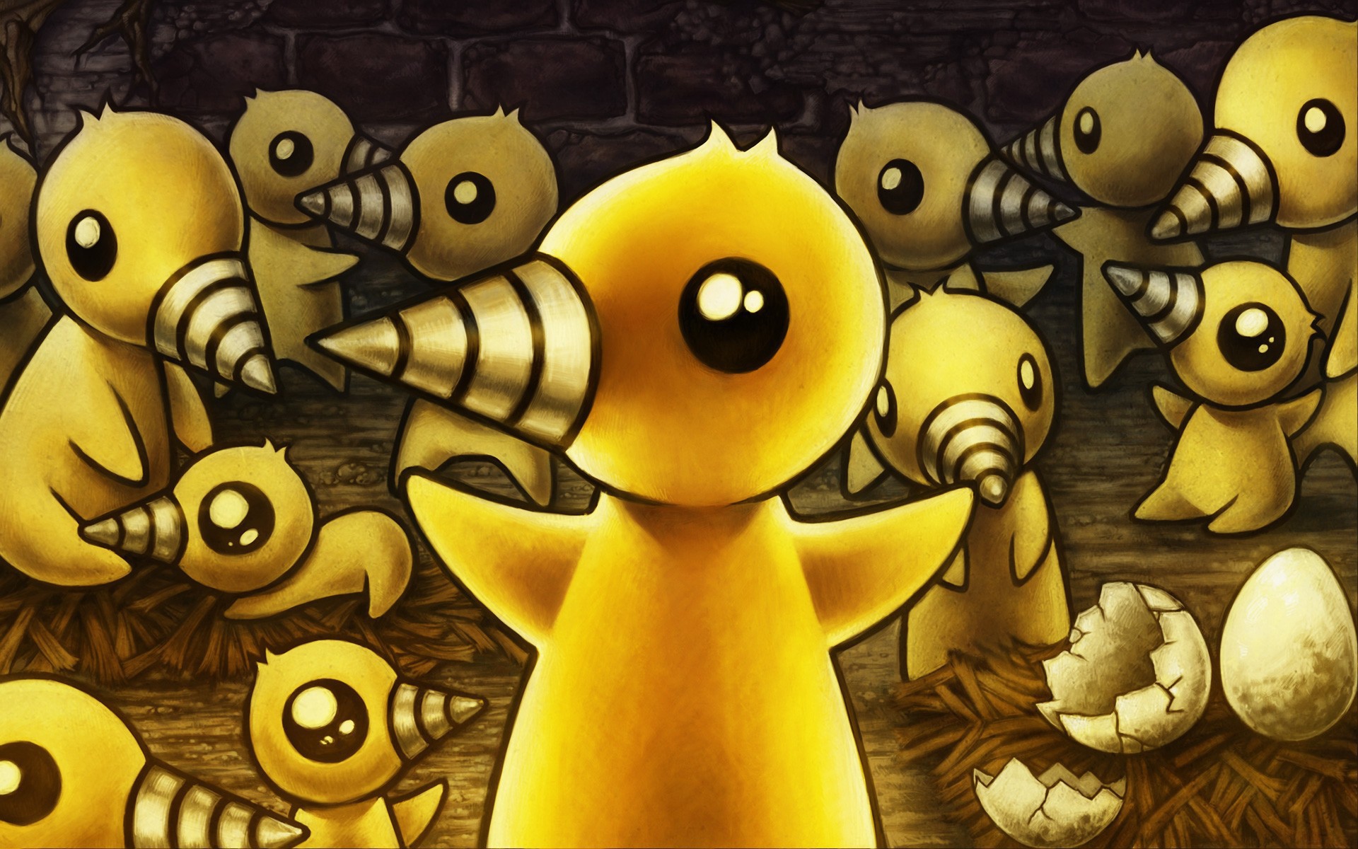 Утята с конусообразными клювами