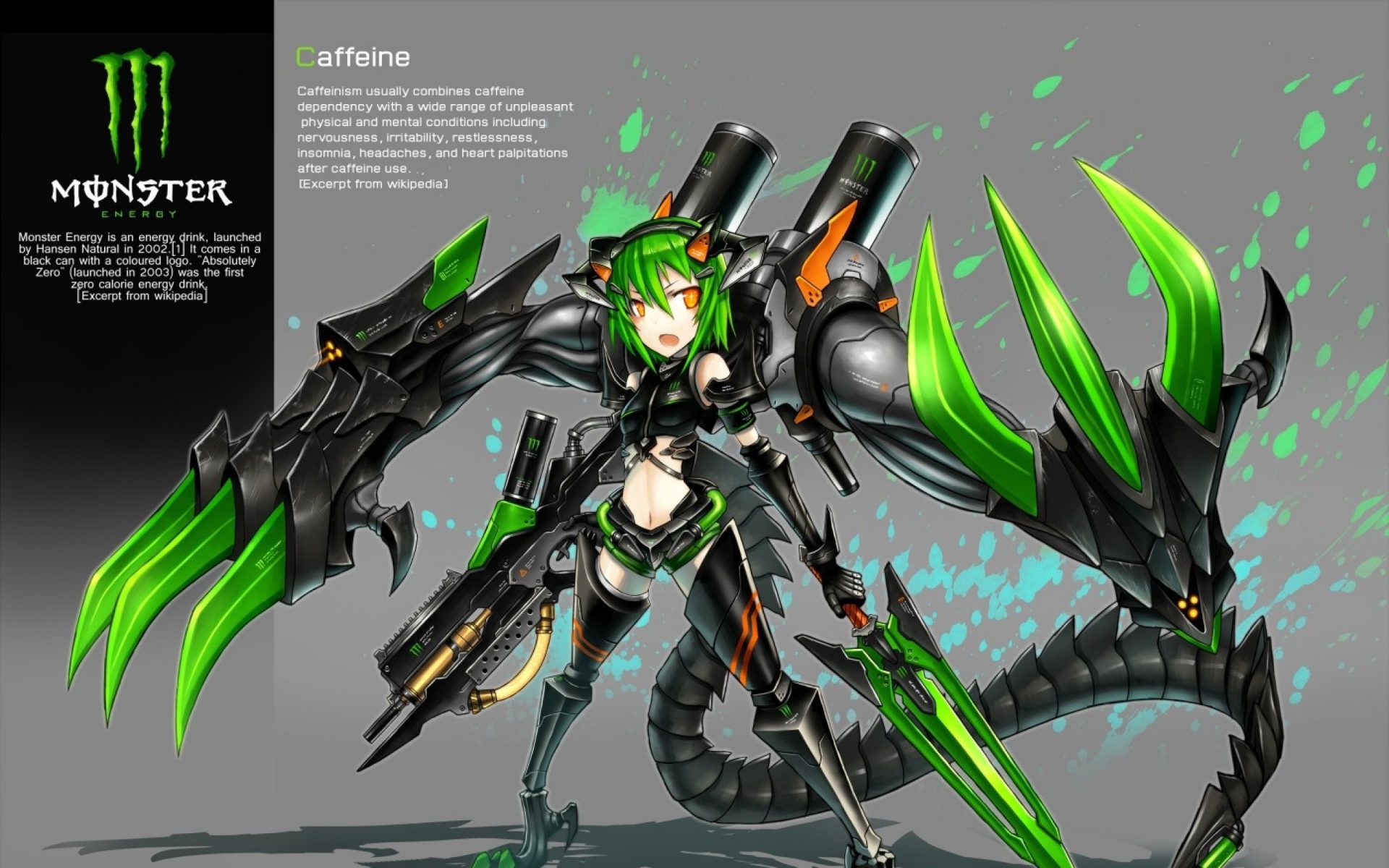 Девушка аниме Monster Energy