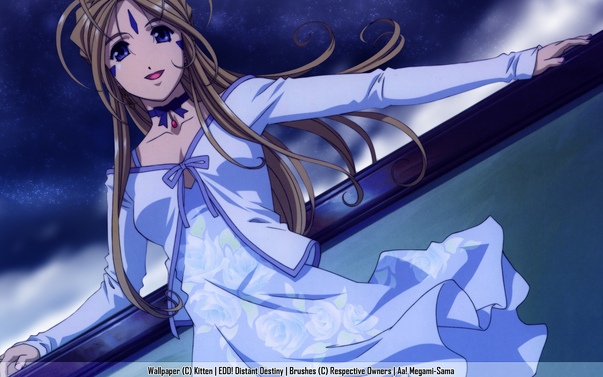 Красивая девушка аниме Belldandy