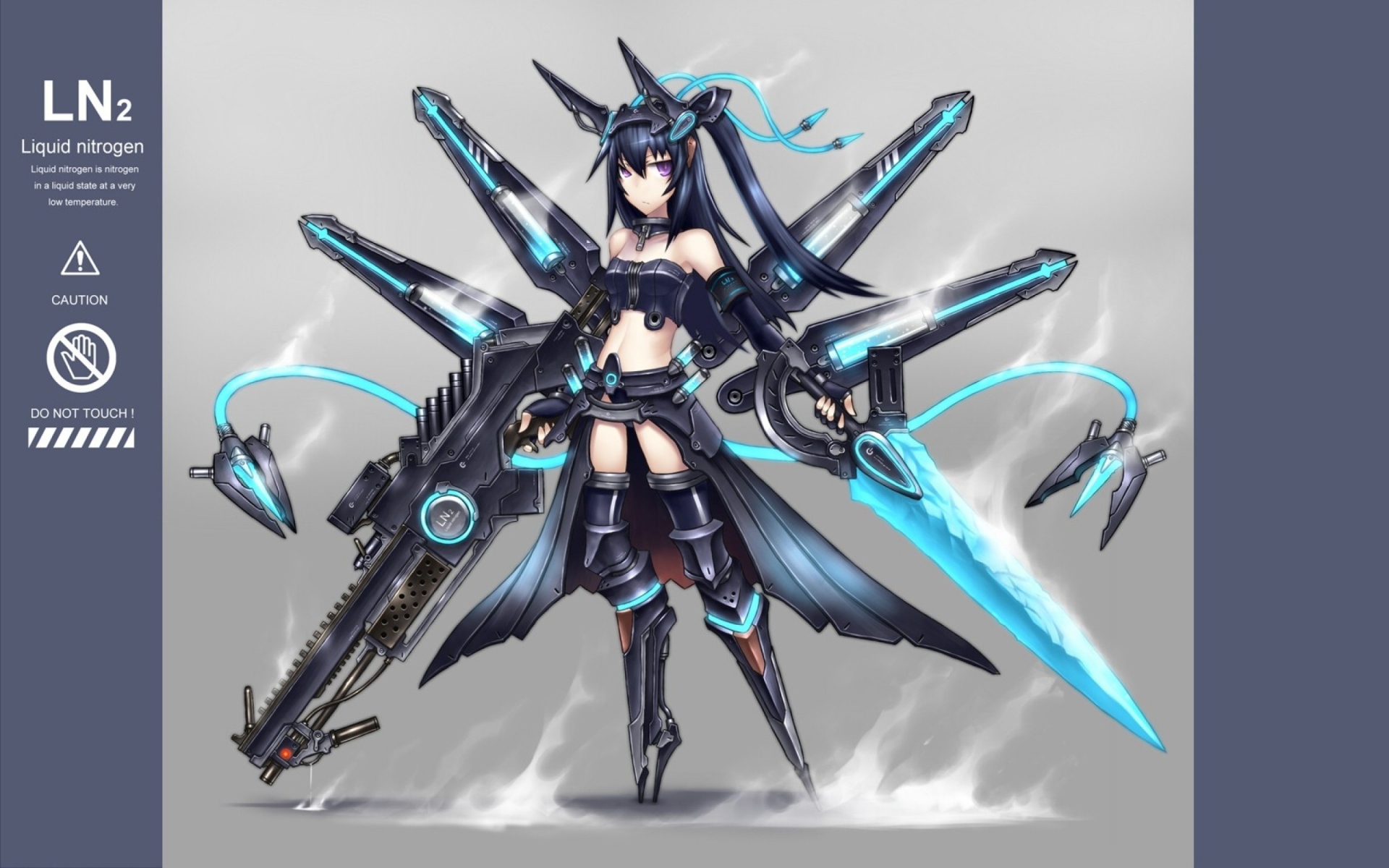 Голубой робот Gia Anime