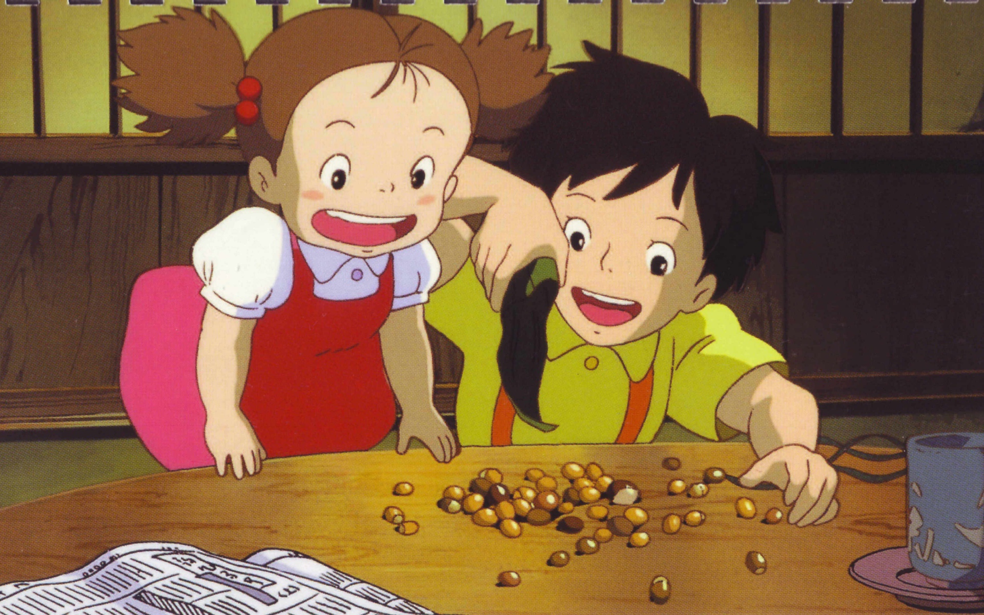 Мальчик и девочка в аниме Мой сосед Тоторо