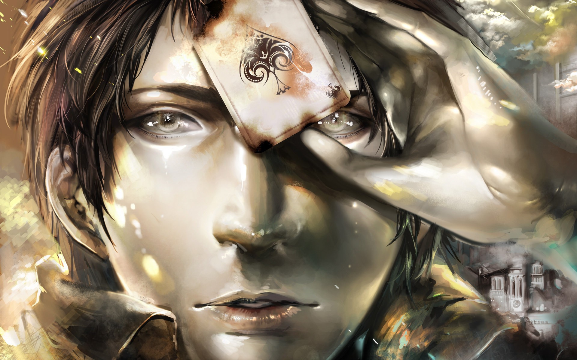 Парень с картой в аниме Вторжение гигантов