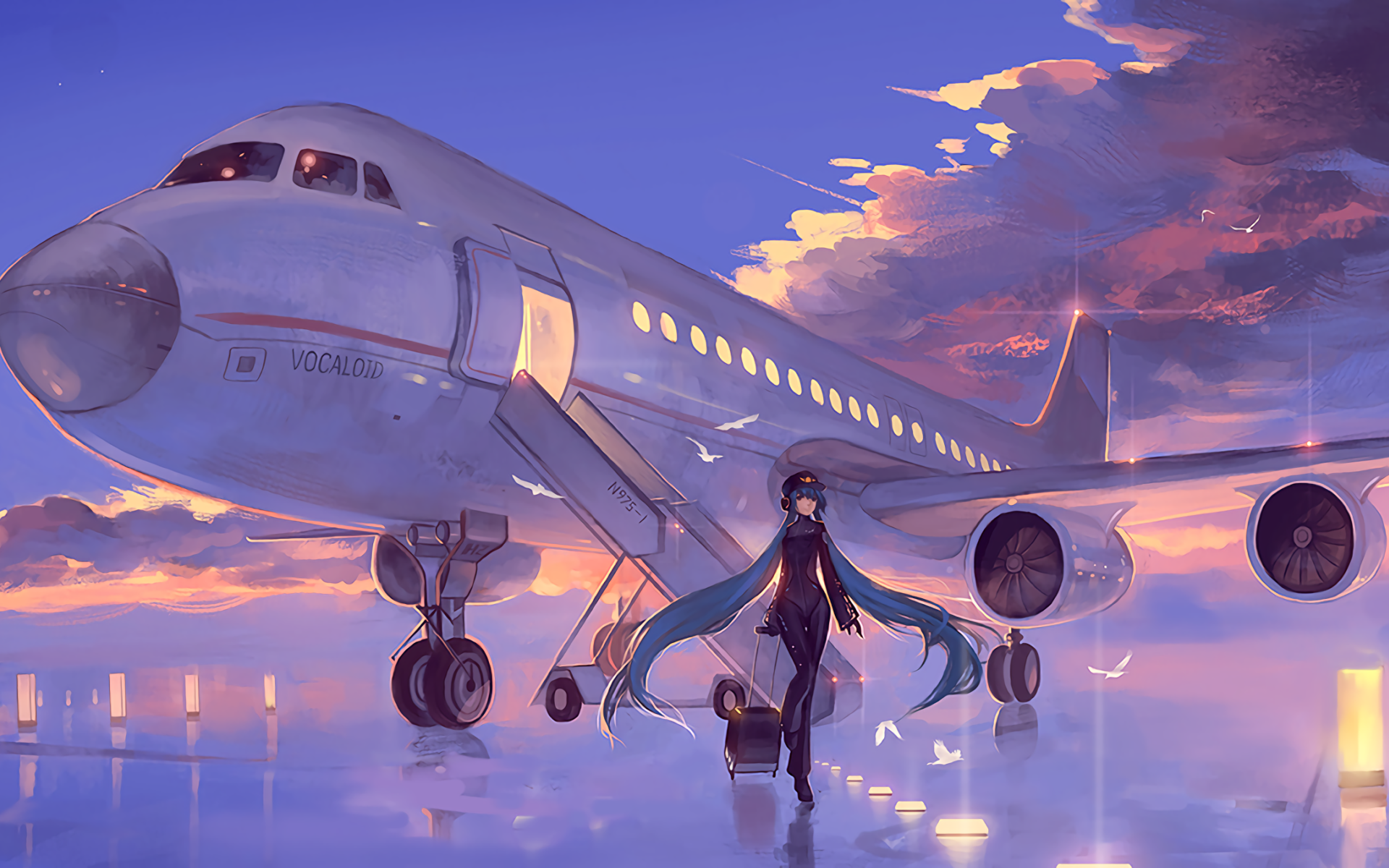 Вокалоид Hatsune Miku вышла из самолета