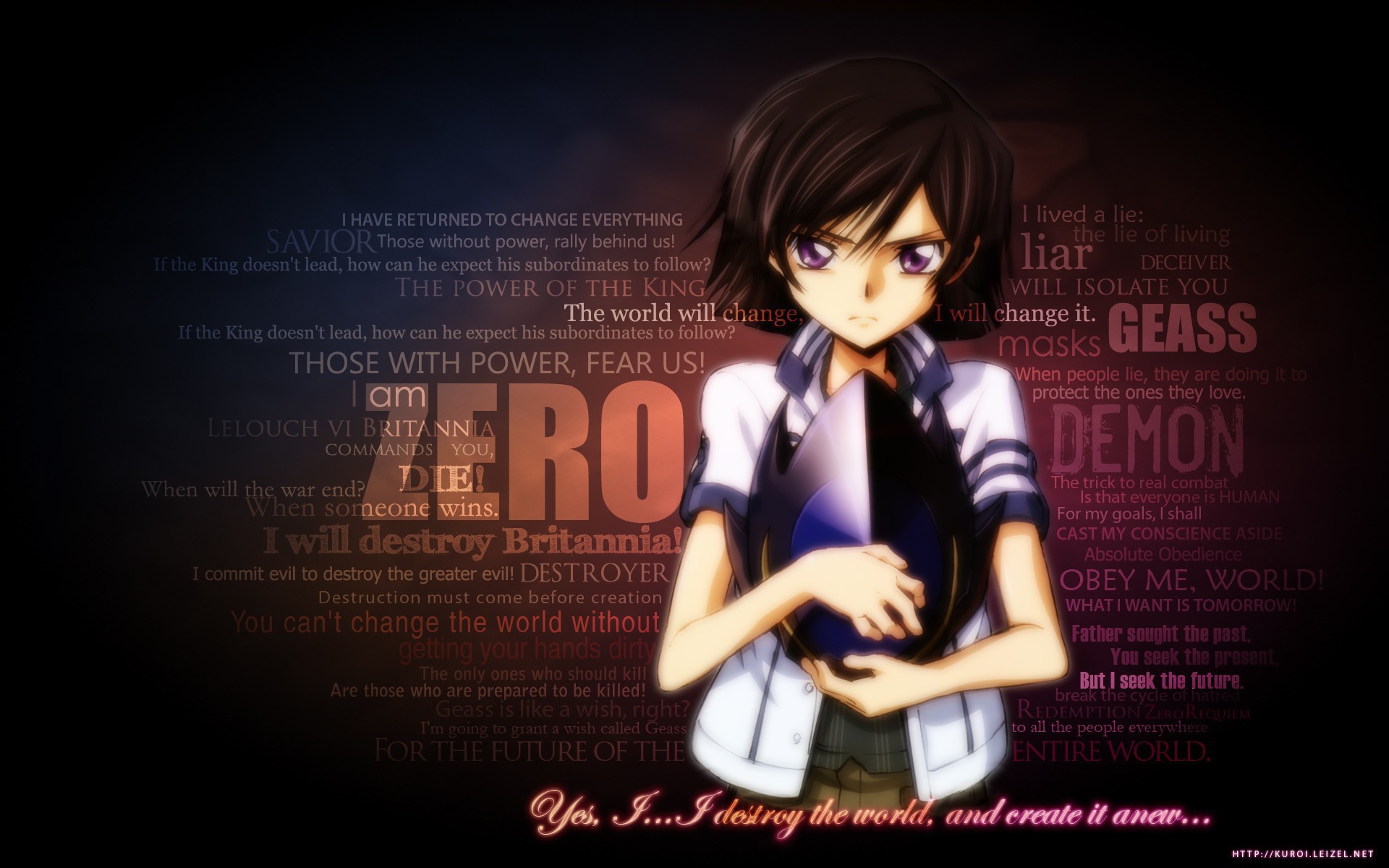 Зеро из аниме Code Geass