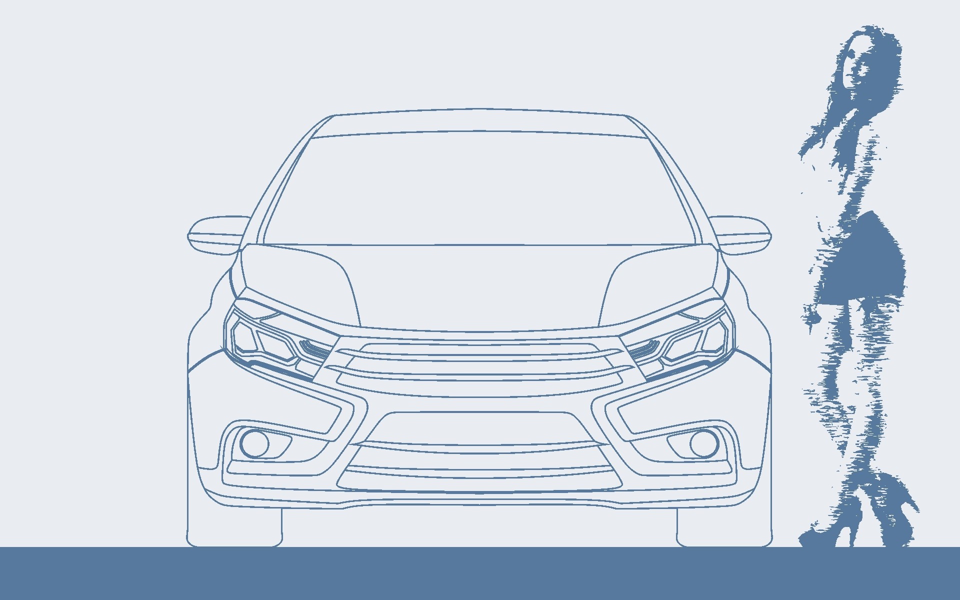 Изображение Лады Веста и девушки