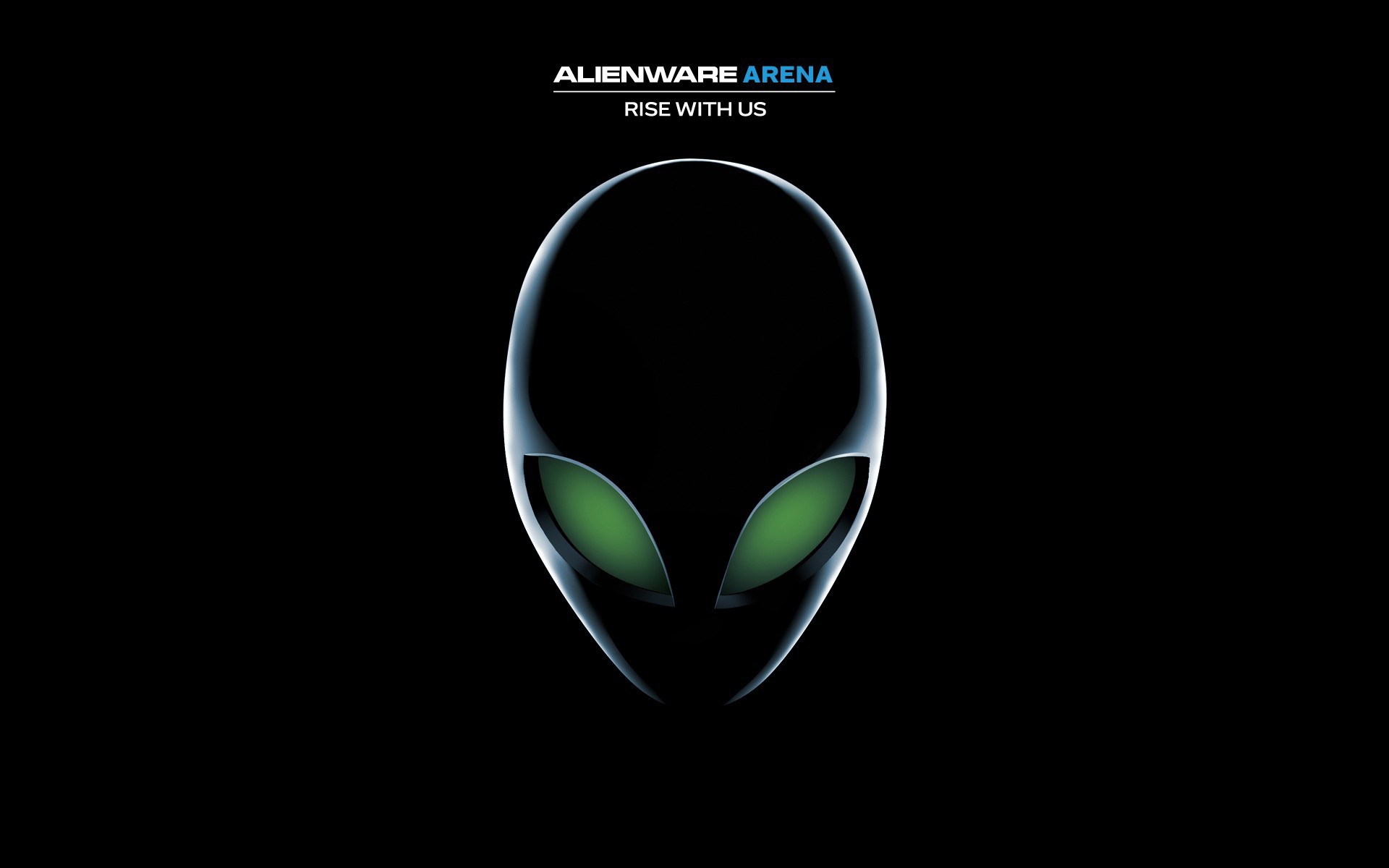 Инопланетянин с зелеными глазами, черный фон