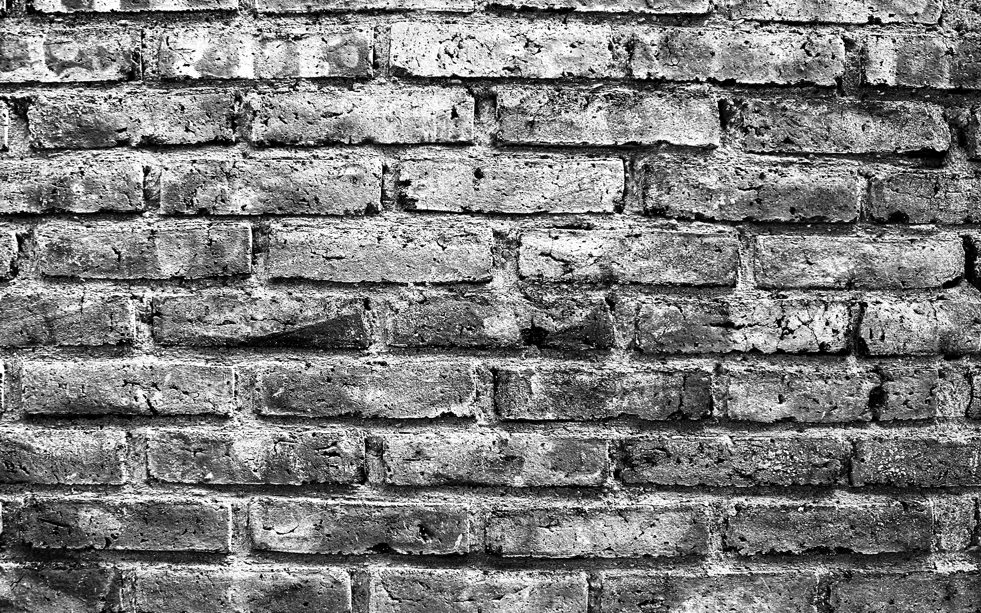 Черно белое фото кирпичной кладки