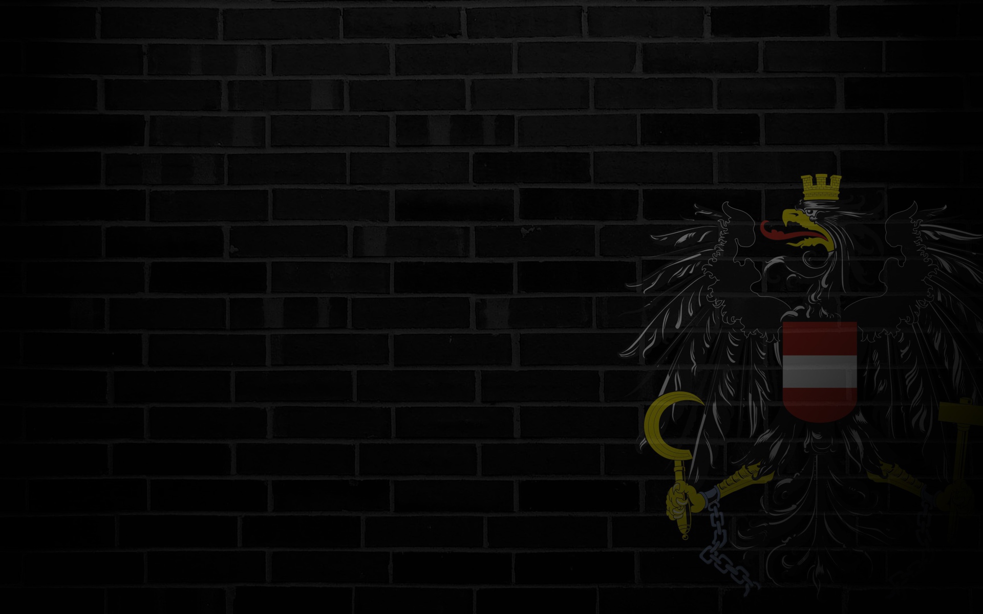 Герб Австрии на каменной стене