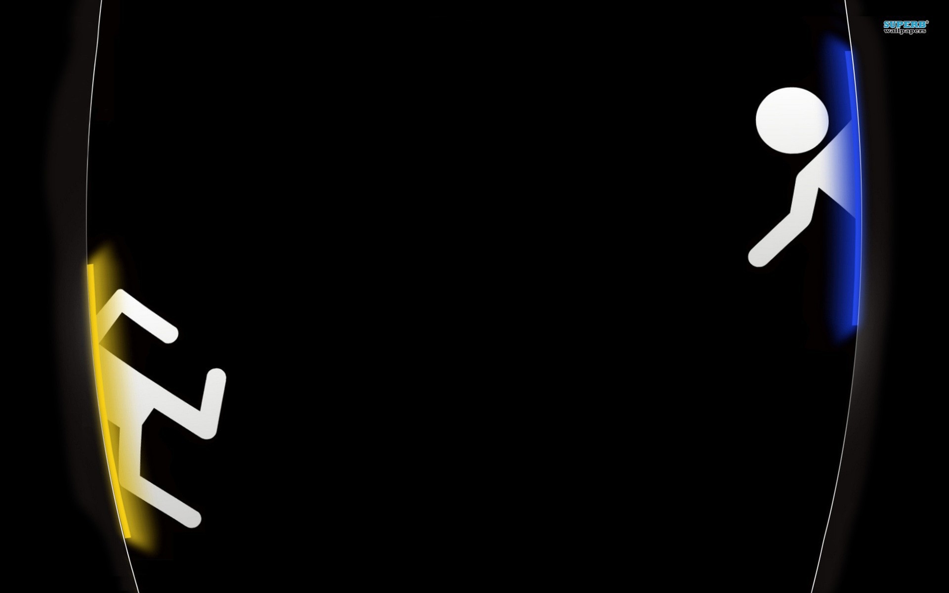 Переход через портал, черный фон