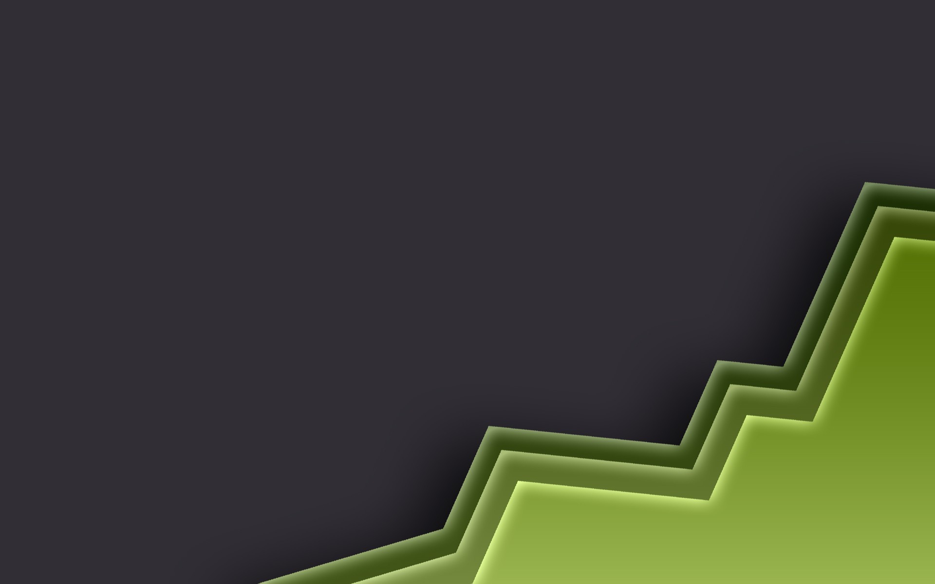 Зеленая панель на сером фоне