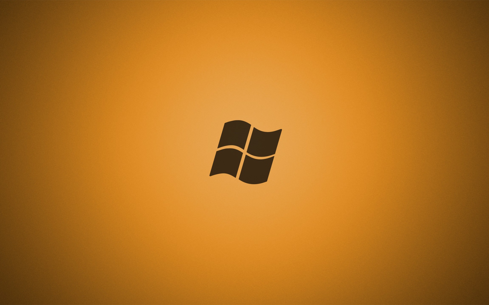 Серый логотип Майкрософт, оранжевый фон