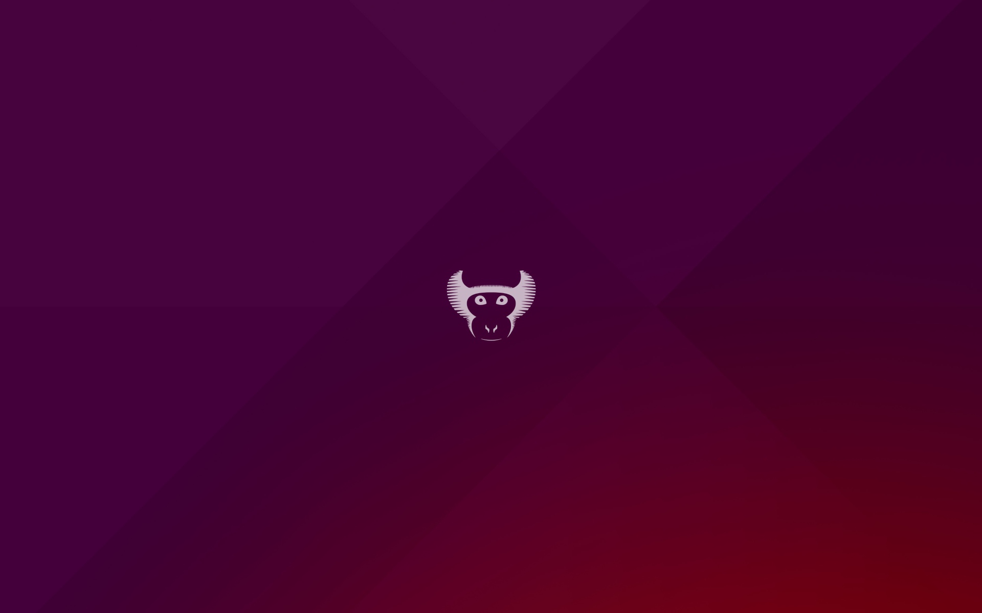 Лицо обезьяны, фон Ubuntu