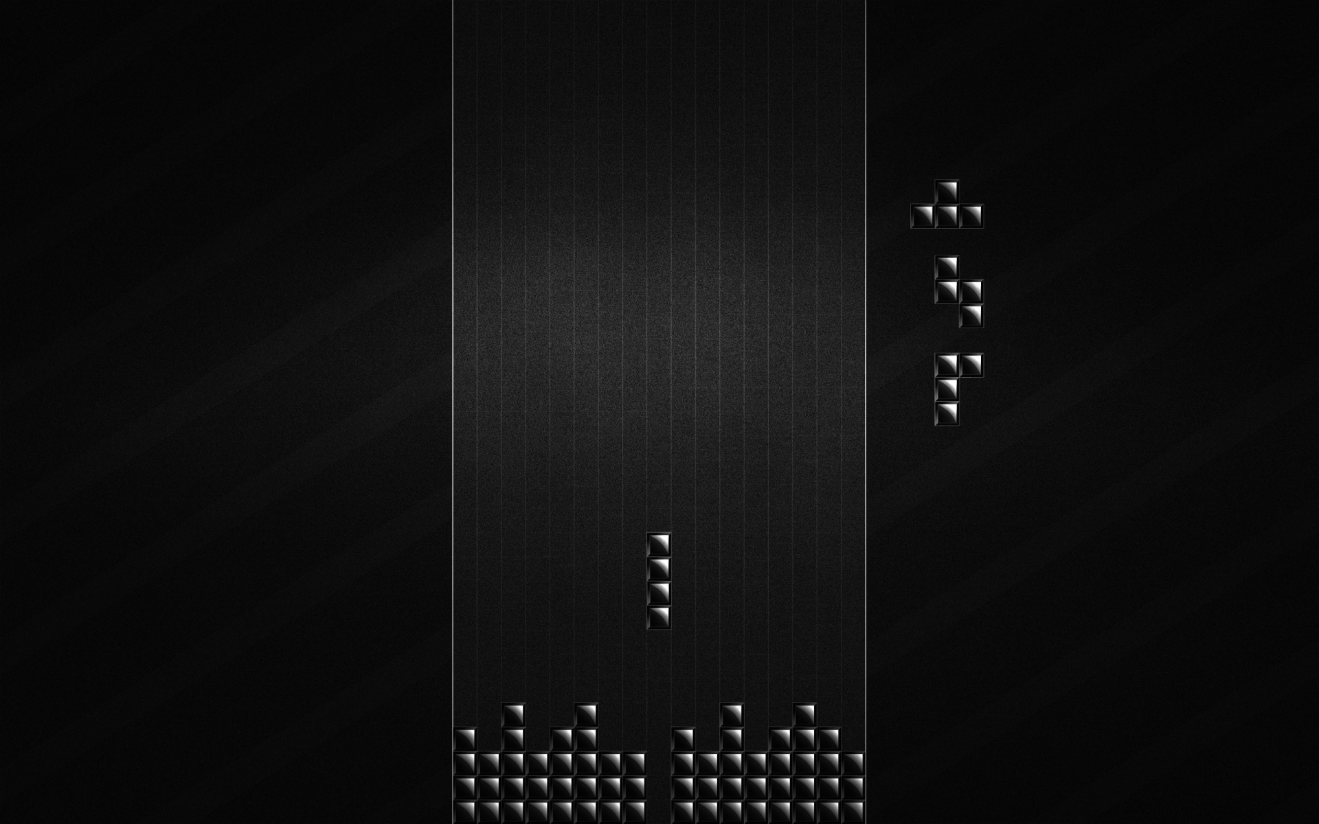 Ретро Тетрис, черный фон