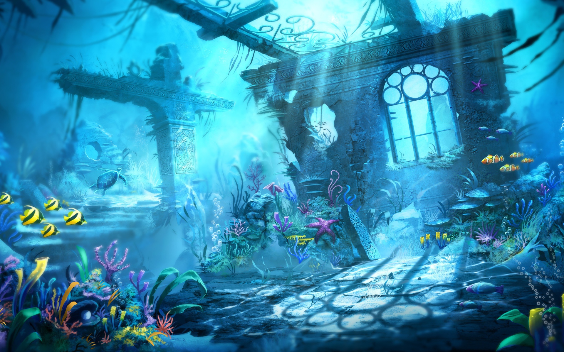 Подводный мир в мультфильме