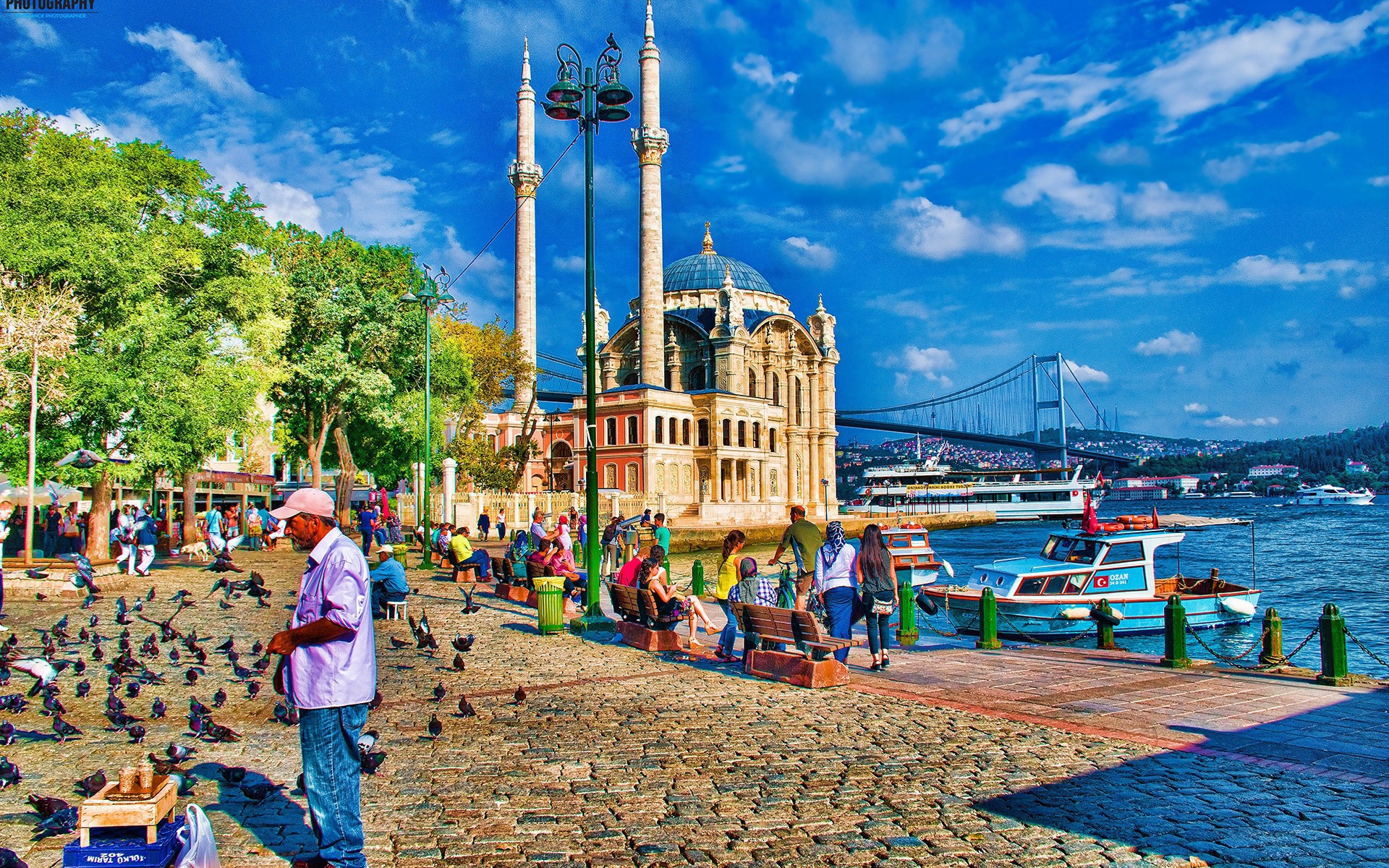 Набережная в Стамбуле, фото HDR