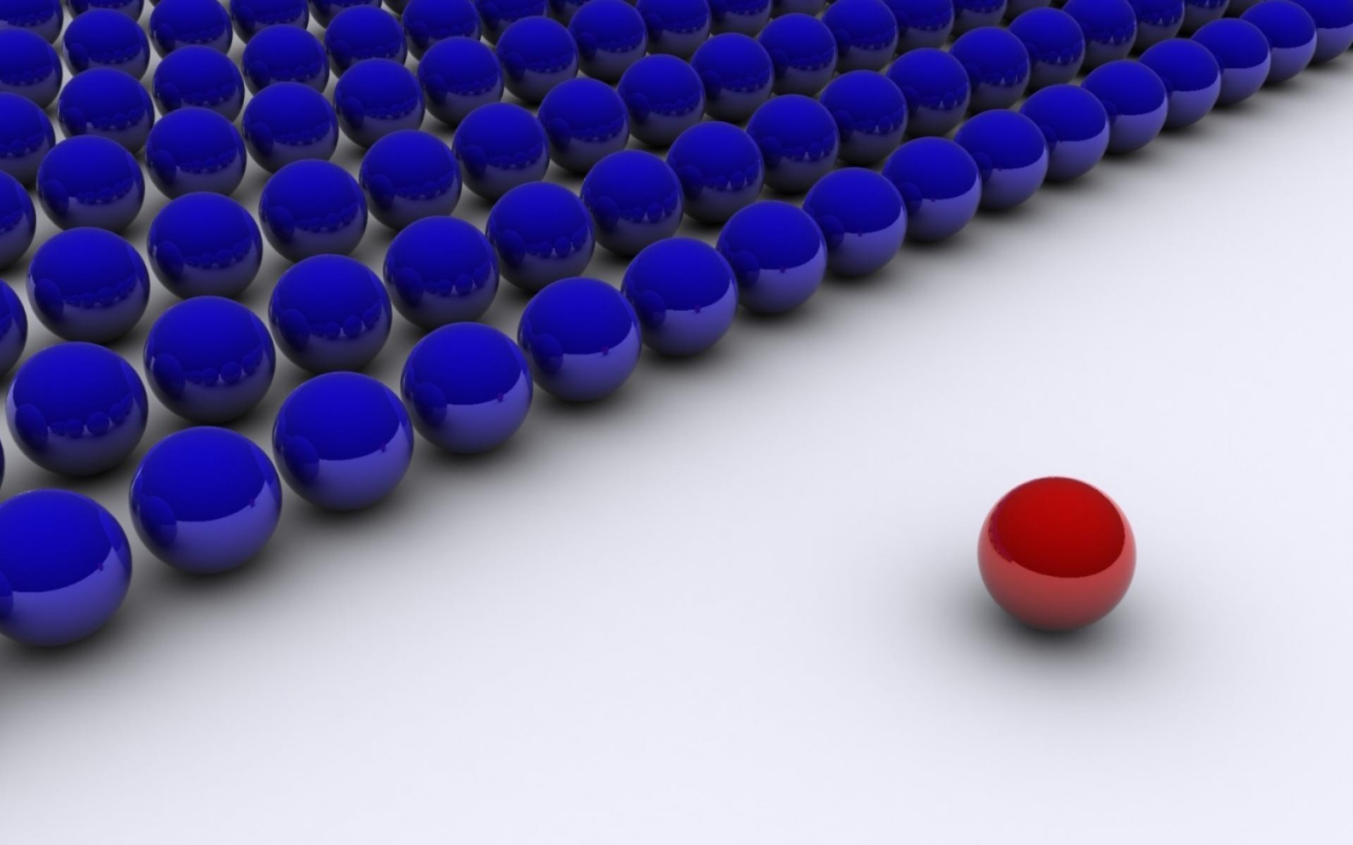 Один красный шар против синих