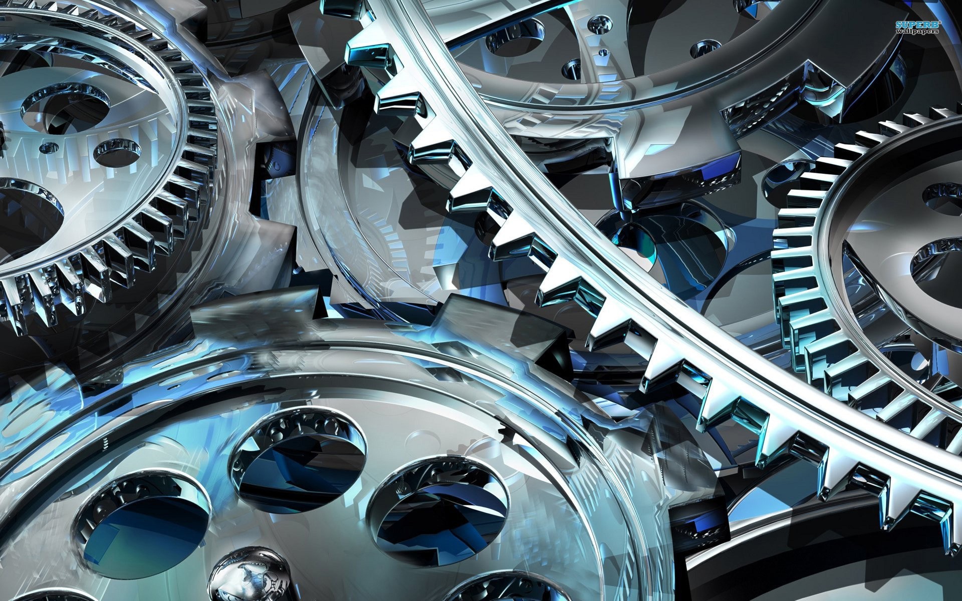 Шестеренки механизма из стекла