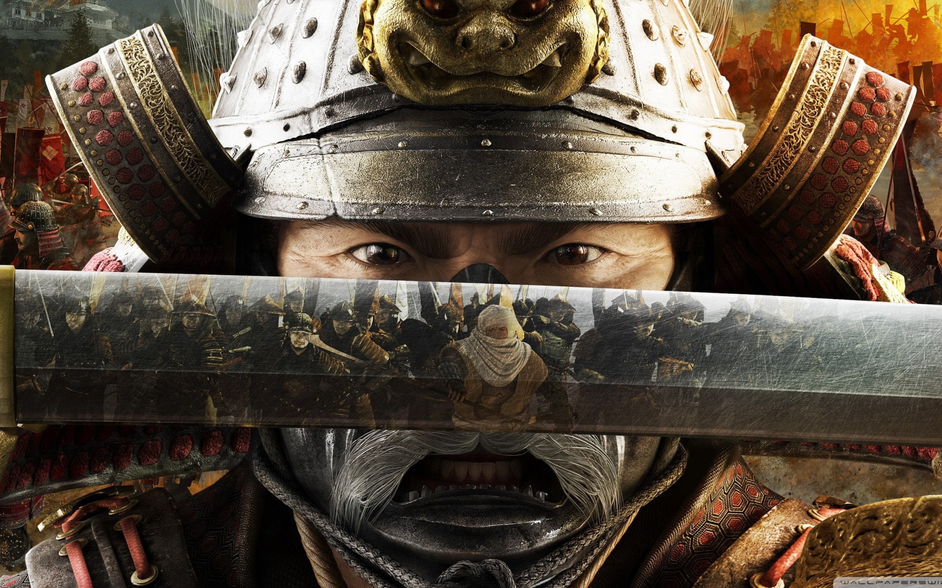 Солдат Чингисхана с мечом