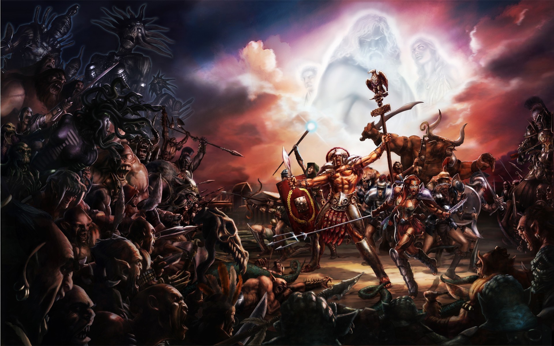 The ancient mythic battle Desktop wallpapers 1920x1200