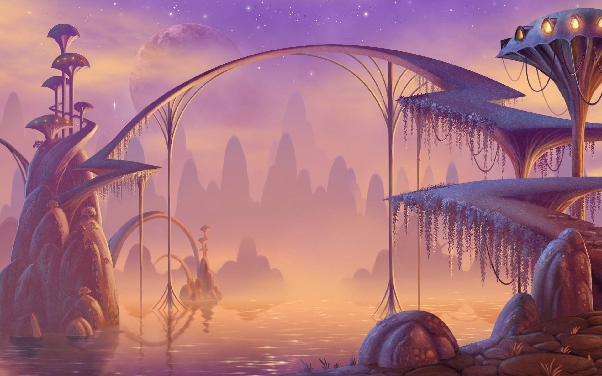 Мост, фон игры Bejeweled 3