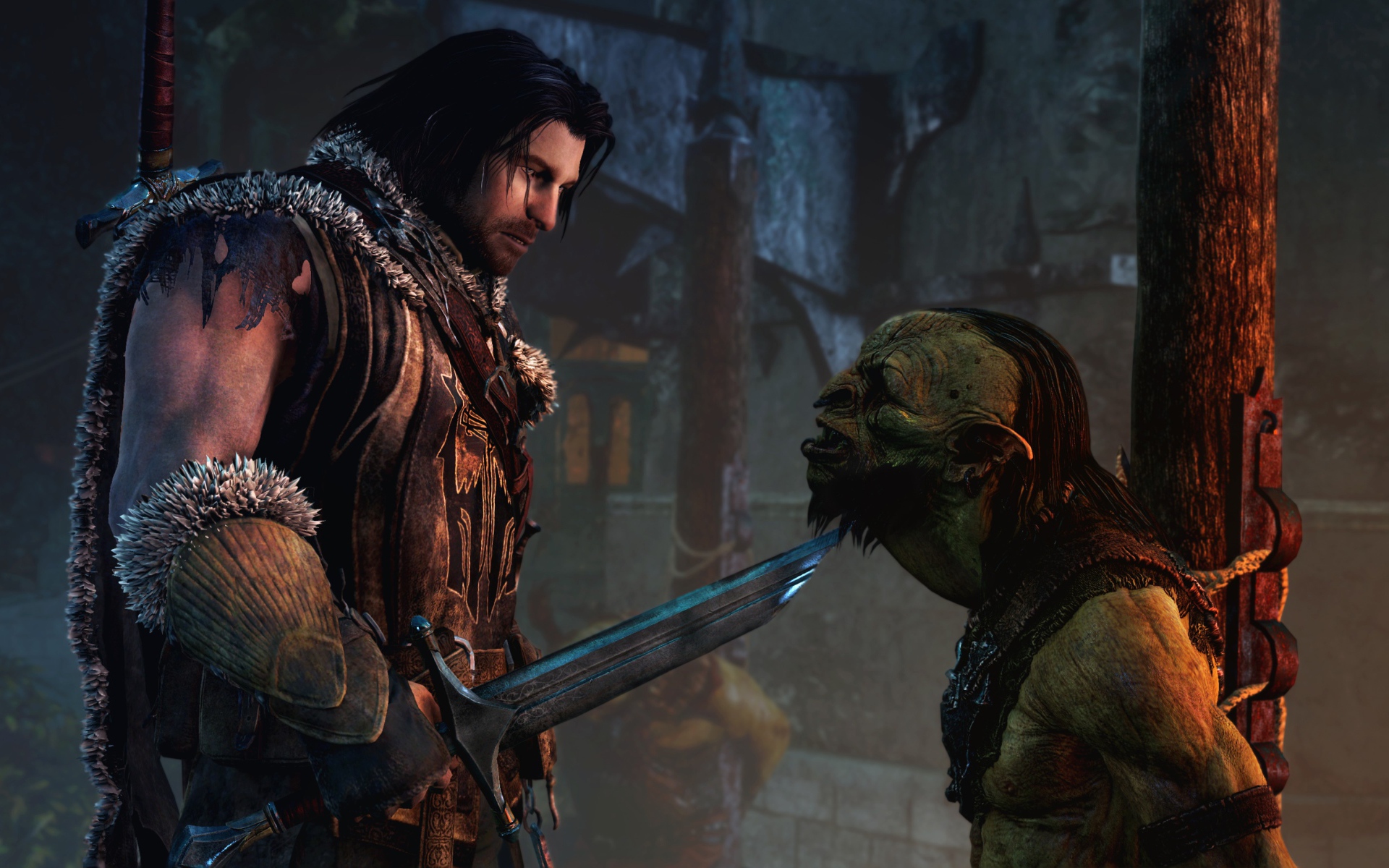 Персонаж игры Middle-earth Shadow of Mordor с орком