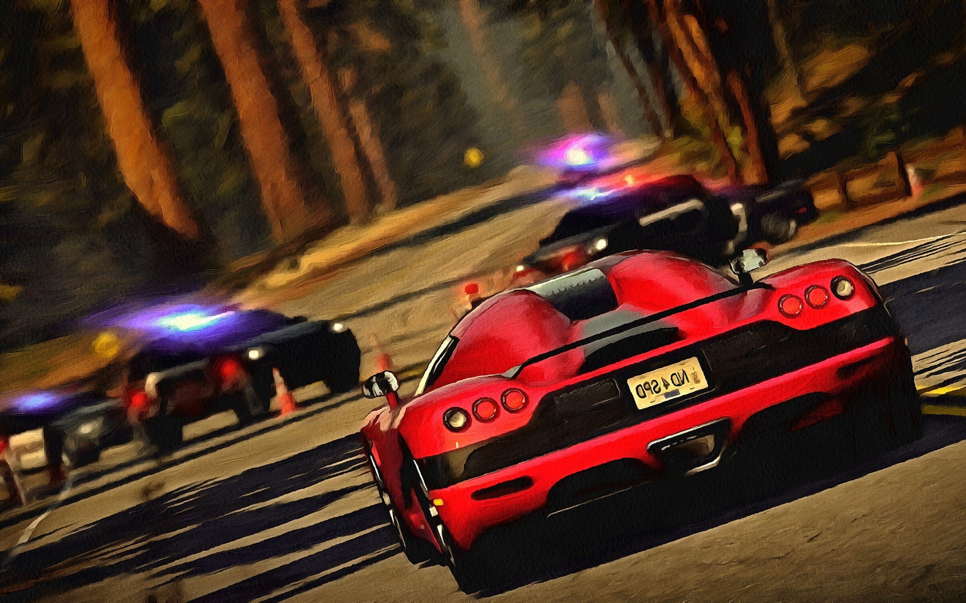 Полицейская погоня в игре