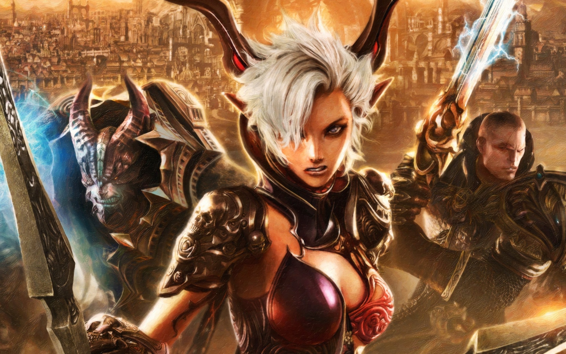 Белокурая героиня игры Tera