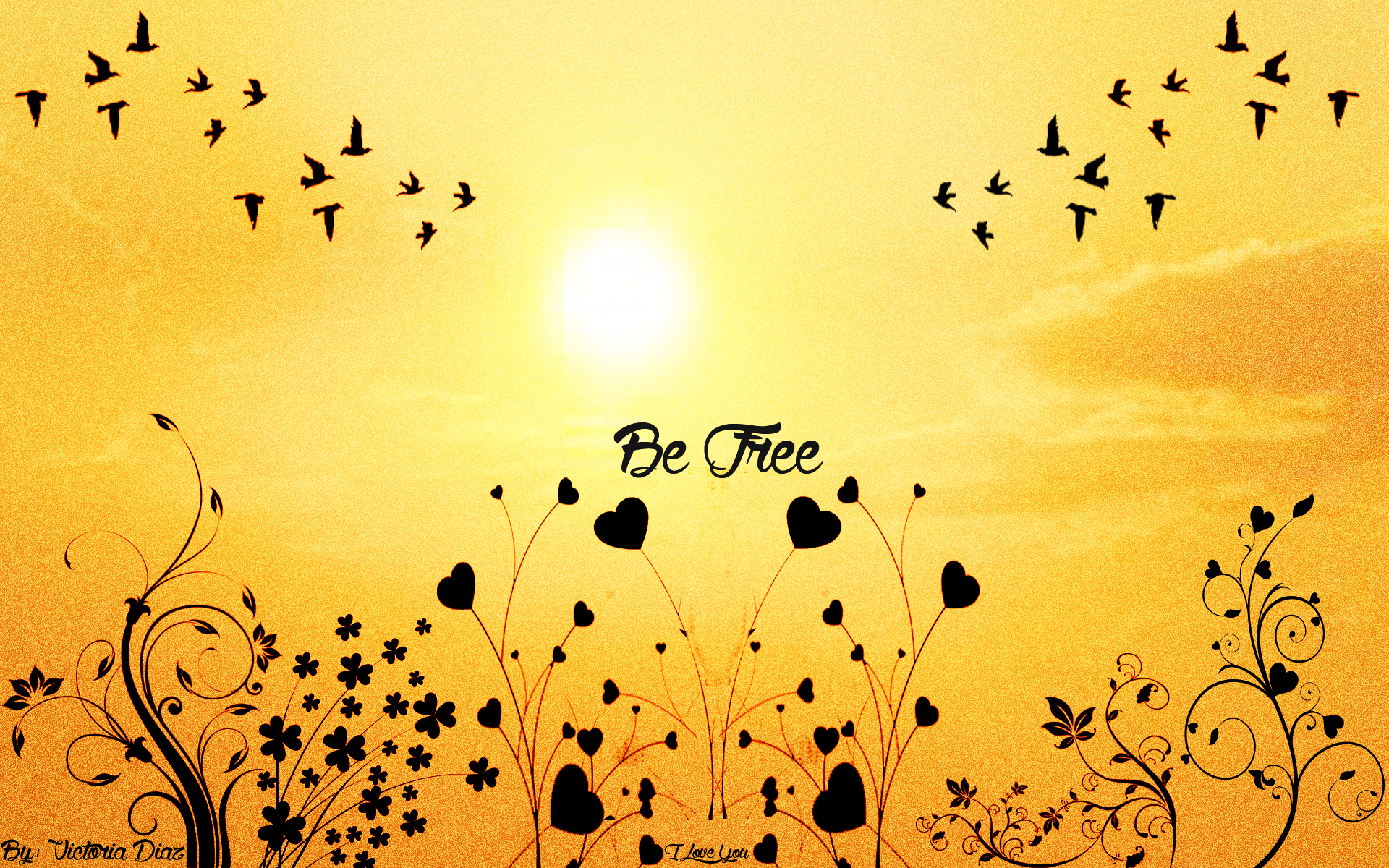 Будь свободен, желтый фон